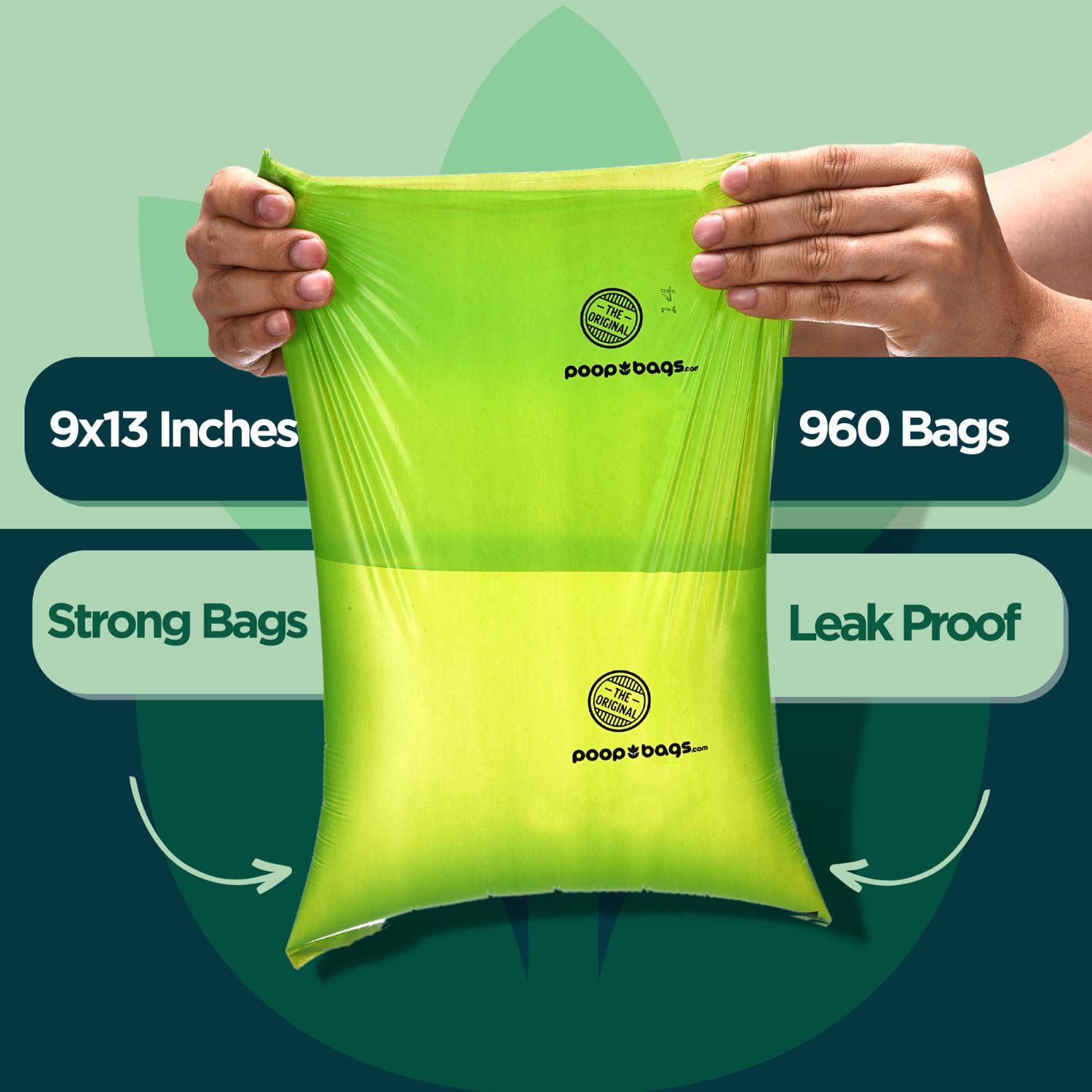 The Original Poop Bags® Pet Waste Bags Countdown Roll® Biobased Poop Bags, 960ct