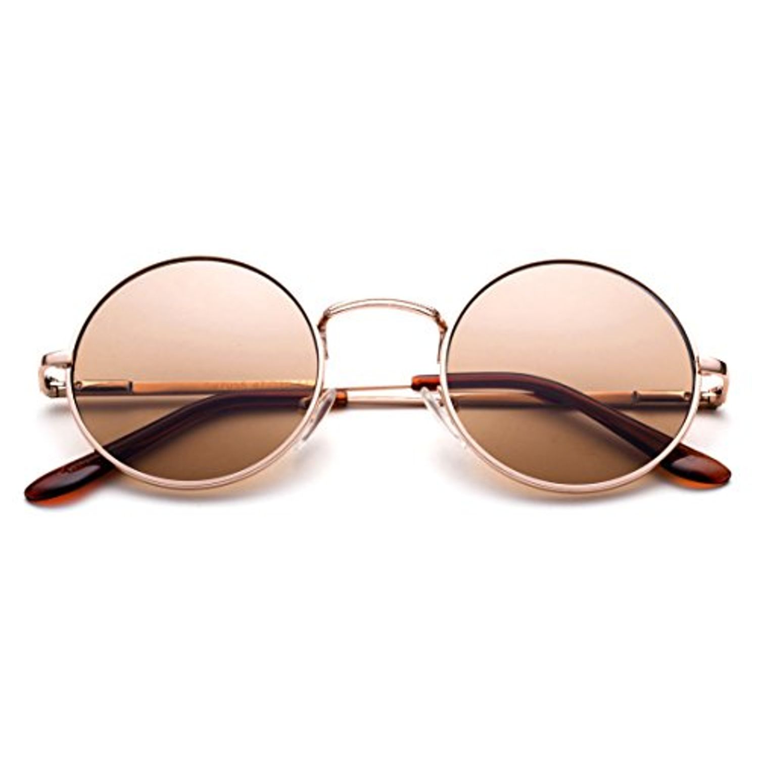 Glasses Hippy Vintage Retro Round Sunglasses & Clear Lens Glasses With Carrying Pouch