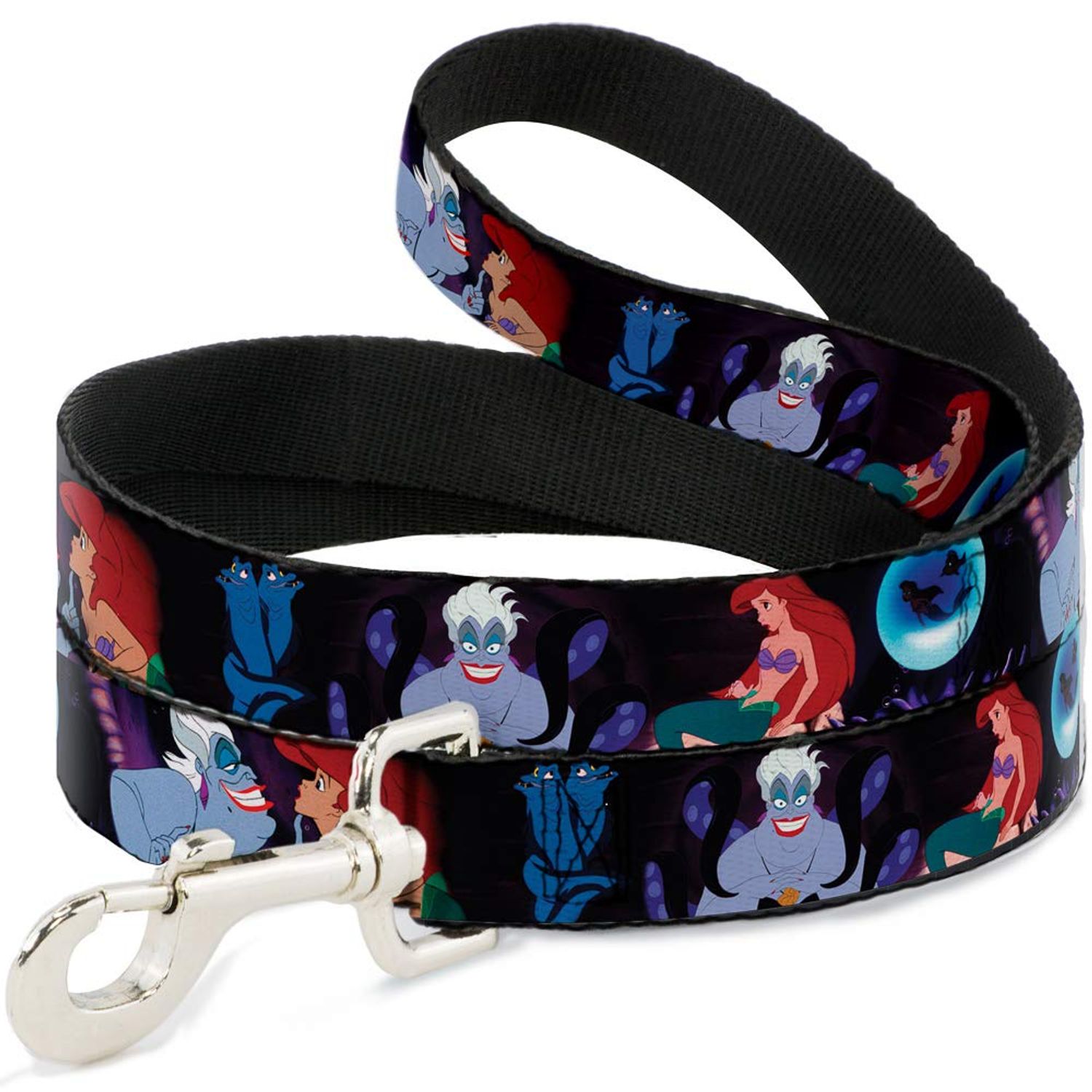 Buckle-Down Pet Leash - The Little Mermaid Ariel & Ursula Scenes - 6 Feet Long - 1" Wide