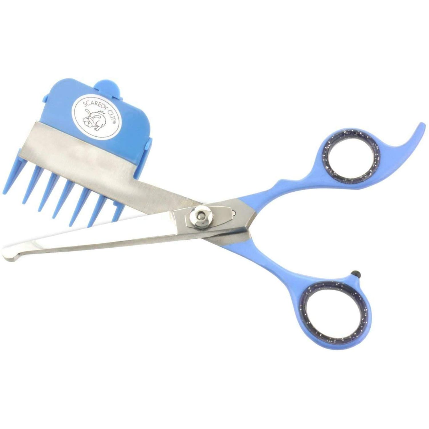 Scaredy Cut Silent Clipper + Sharpener Pet Grooming Kit, Blue, Right-Handed 17pc RH + Sharpener, Blue
