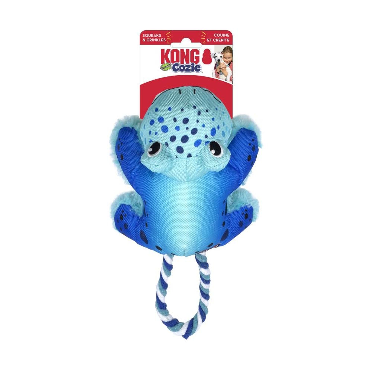 KONG Company 38750909: Cozie Tuggz Dog Toy, Frog Md/Lg