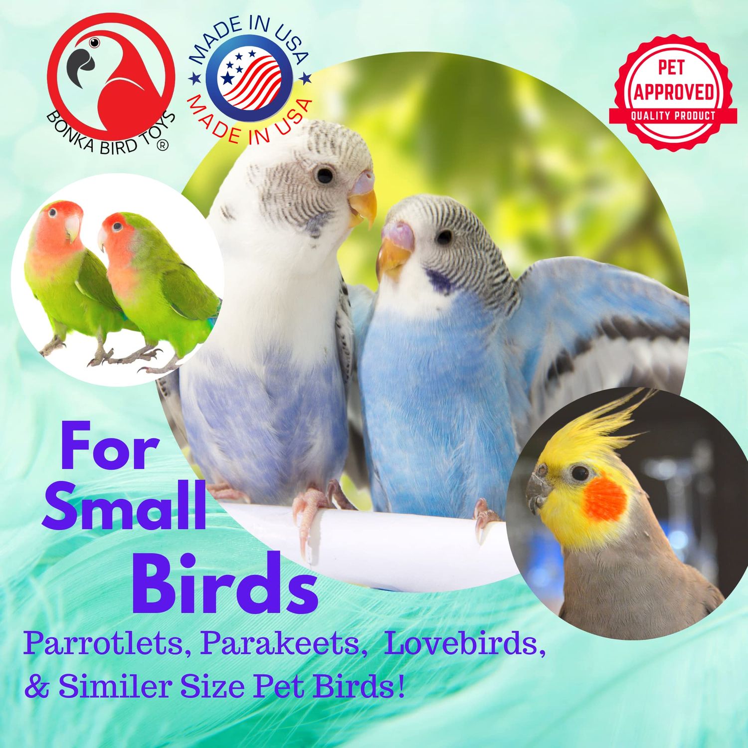 Bonka Bird Toys 2365 Two Mini Cakes Small Medium Bird Toy Natural Sola Cupcake Chew Shred Forage Cockatiel Parakeet Conure and Other Similar Birds