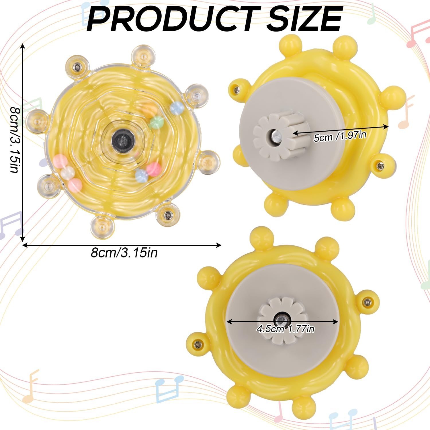 PEUTIER Parrot Spinner Toy, Parakeet Toy Wheel Bird Toys Interactive Spinning Rattle Parrot Toys Cockatiel Toys for Bird Cage for Entertainment Chewing Exercise