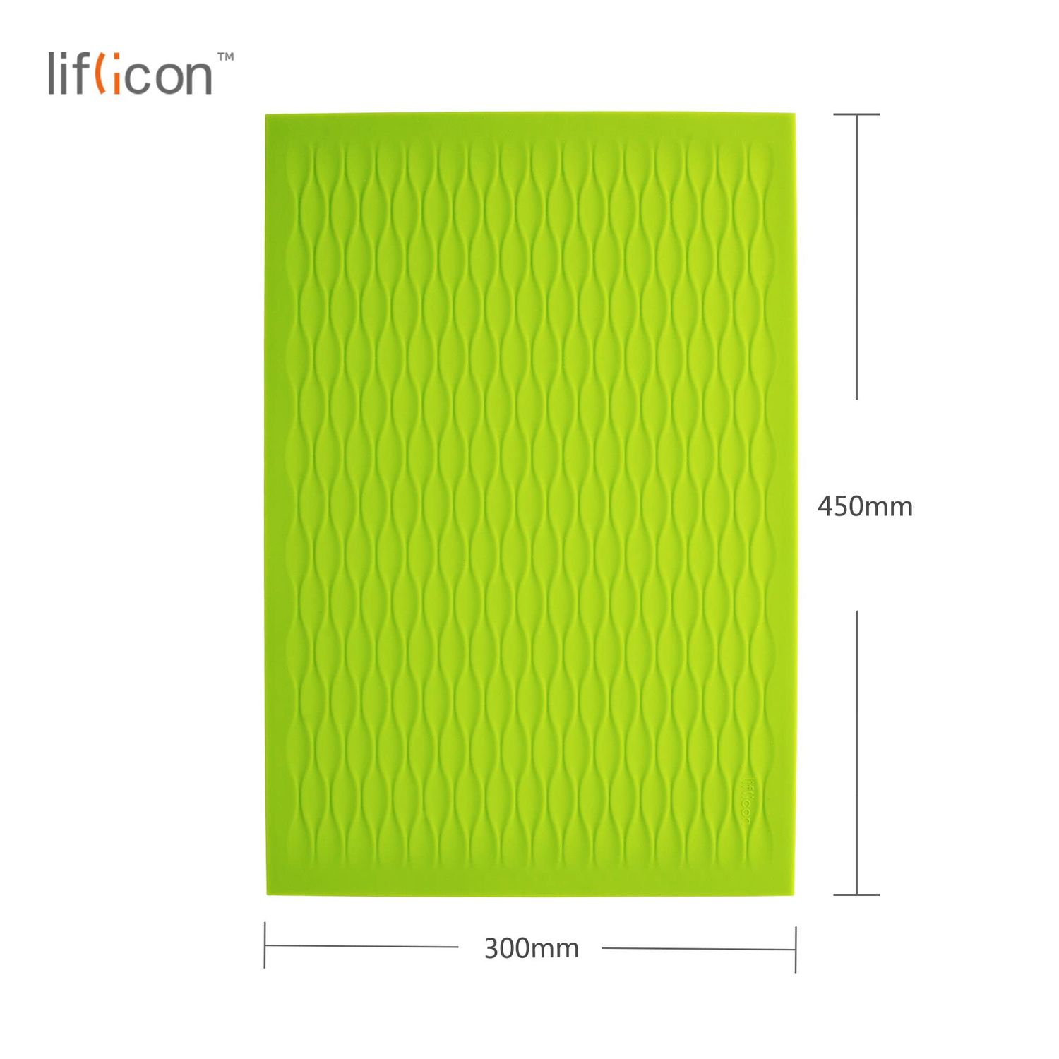 liflicon Silicone Place Mat for Dining Table Reusable Kids Place Mat Hot Pads Pot Holders Spoon Rest Baking Mat Pet Food Mat Non-Slip Trivet Mat Size 17.72''11.81''-Green