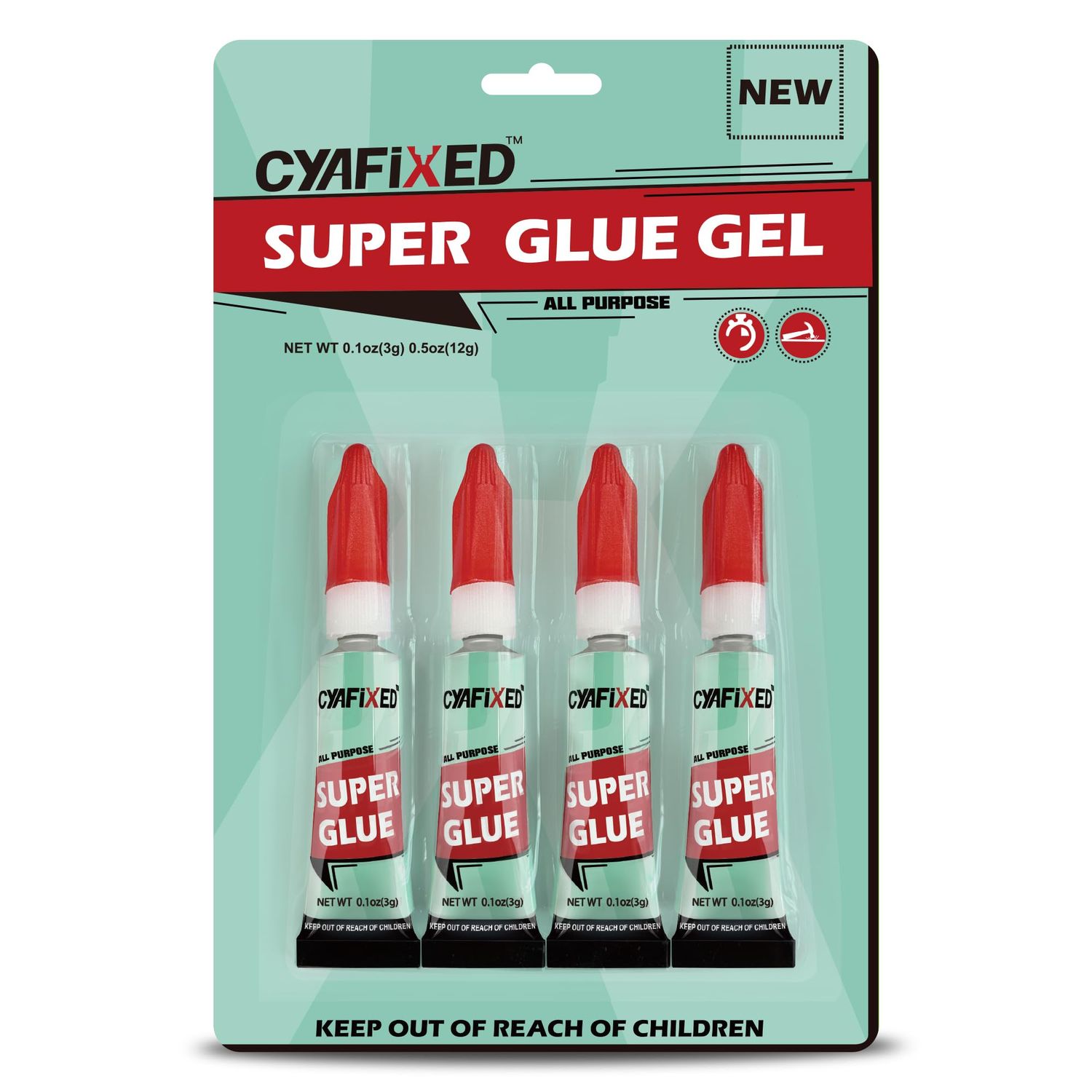 Super Glue Gel, Instant Adhesive, Multipack Cyanoacrylate Strong Clear Glue for Shoe Sole Repair, Ceramic Plastic Metal Wood Pottery Leather Aquarium Glass Rubber, Strong Bonding