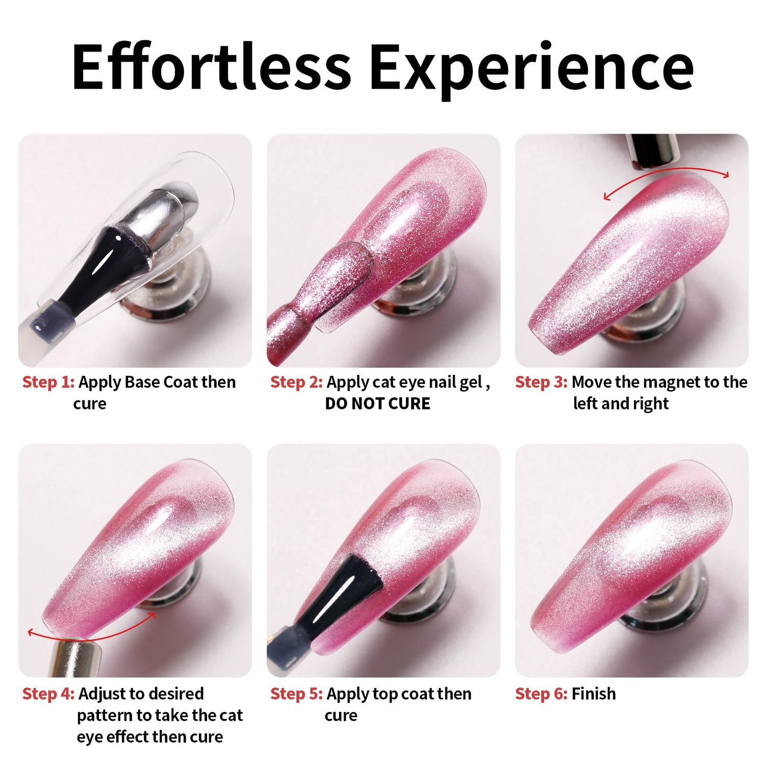 Firedeep 9D Cat Eye Gel Nail Polish 16ml Galaxy Deep Purple Chameleon Gel Polish LED/UV Soak Off Nail Polish Kit with Magnet