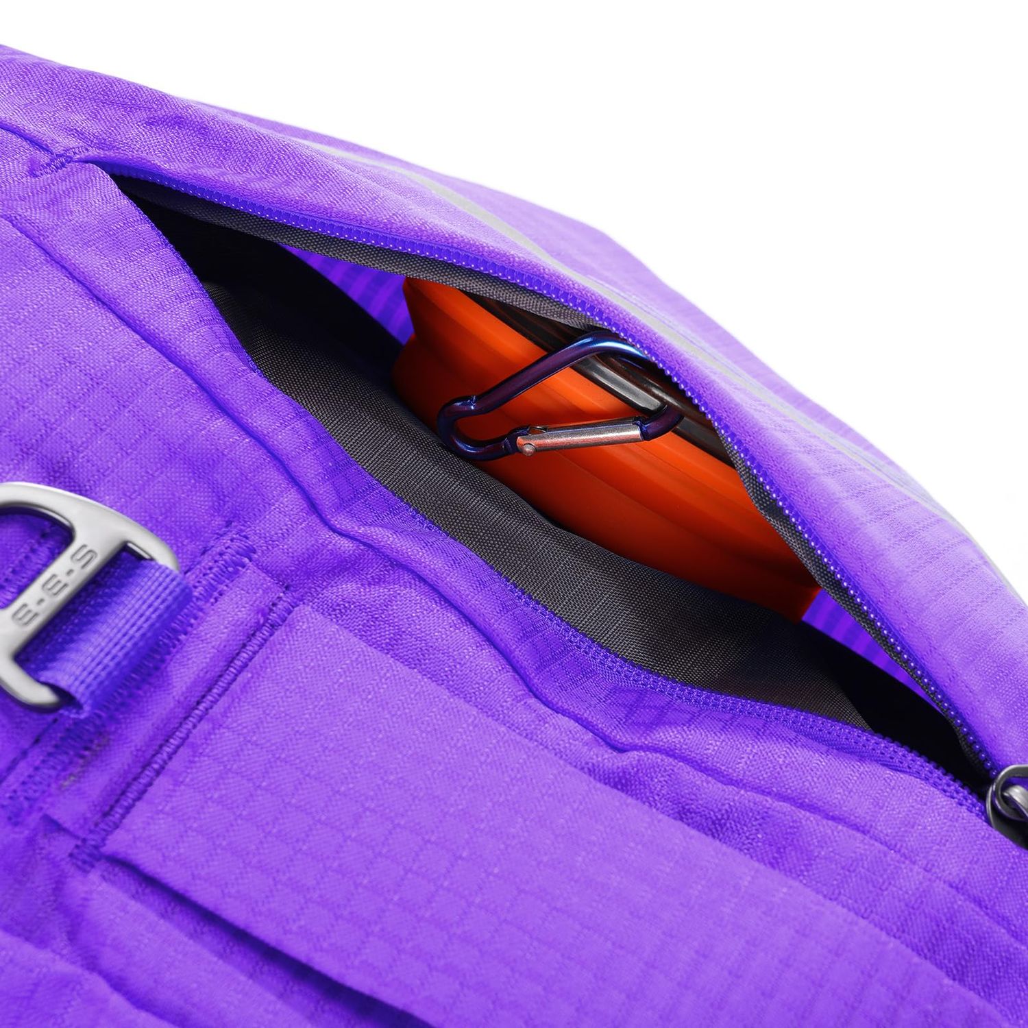 EXCELLENT ELITE SPANKER Y-Shaped Reflective Dog Backpack with Handle Pockets No Pull D-Rings Lightweight Hiking Gear for Dogs Hunting Camping Travel (Purple)