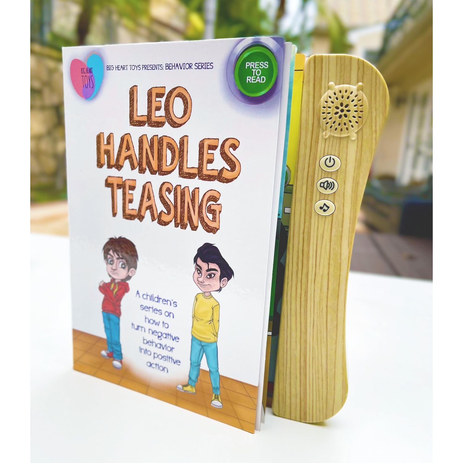 Leo Handles Teasing - Interactive Sound Books for Kids (Behavior Series), Hardcover Childrens Books on Social Skills & Emotional Regulation by Big Heart Toys