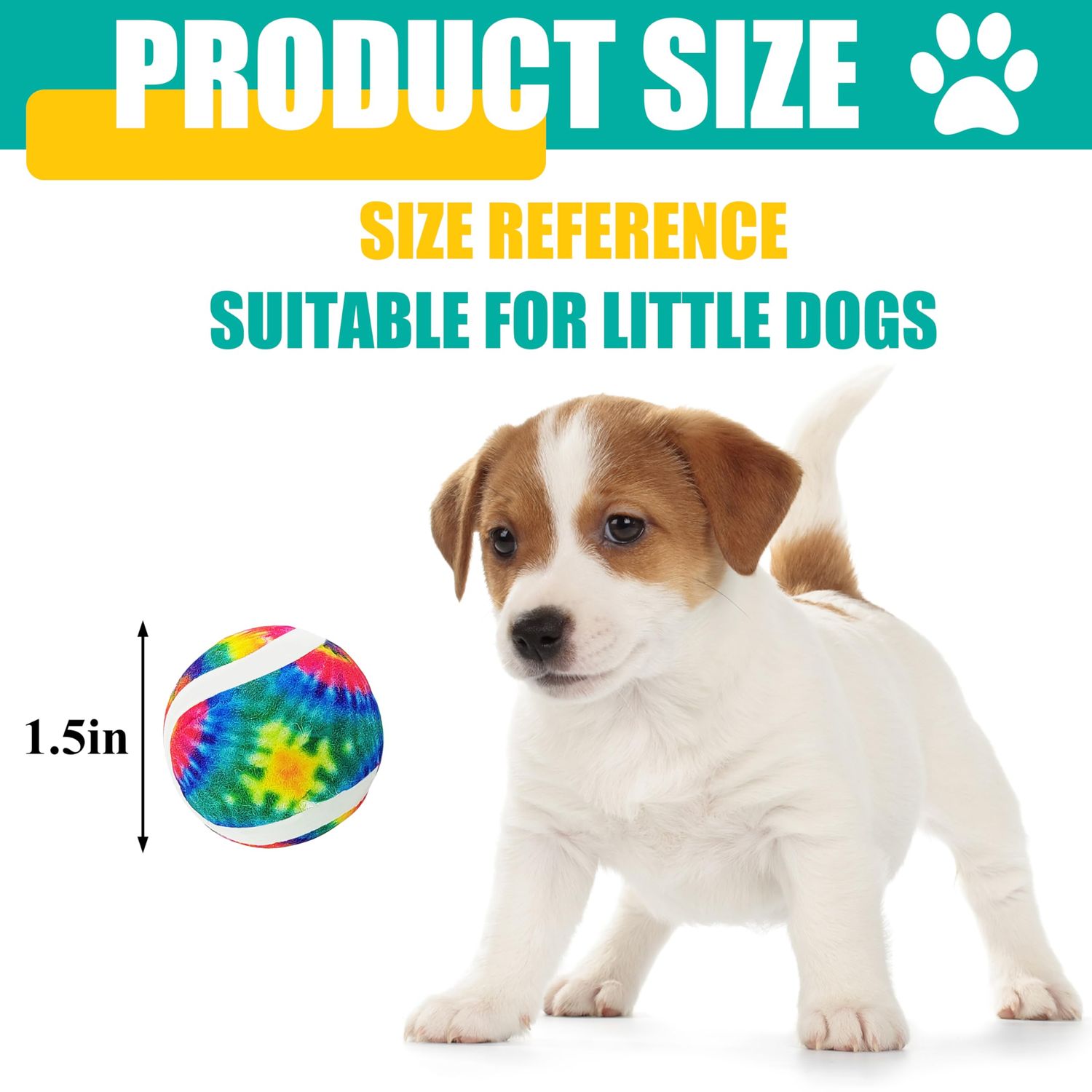 NICERINC PET X-Small Dog Tennis Balls Dog Toys Ball 1.5" Pack of 12, Fit Ball Launchers