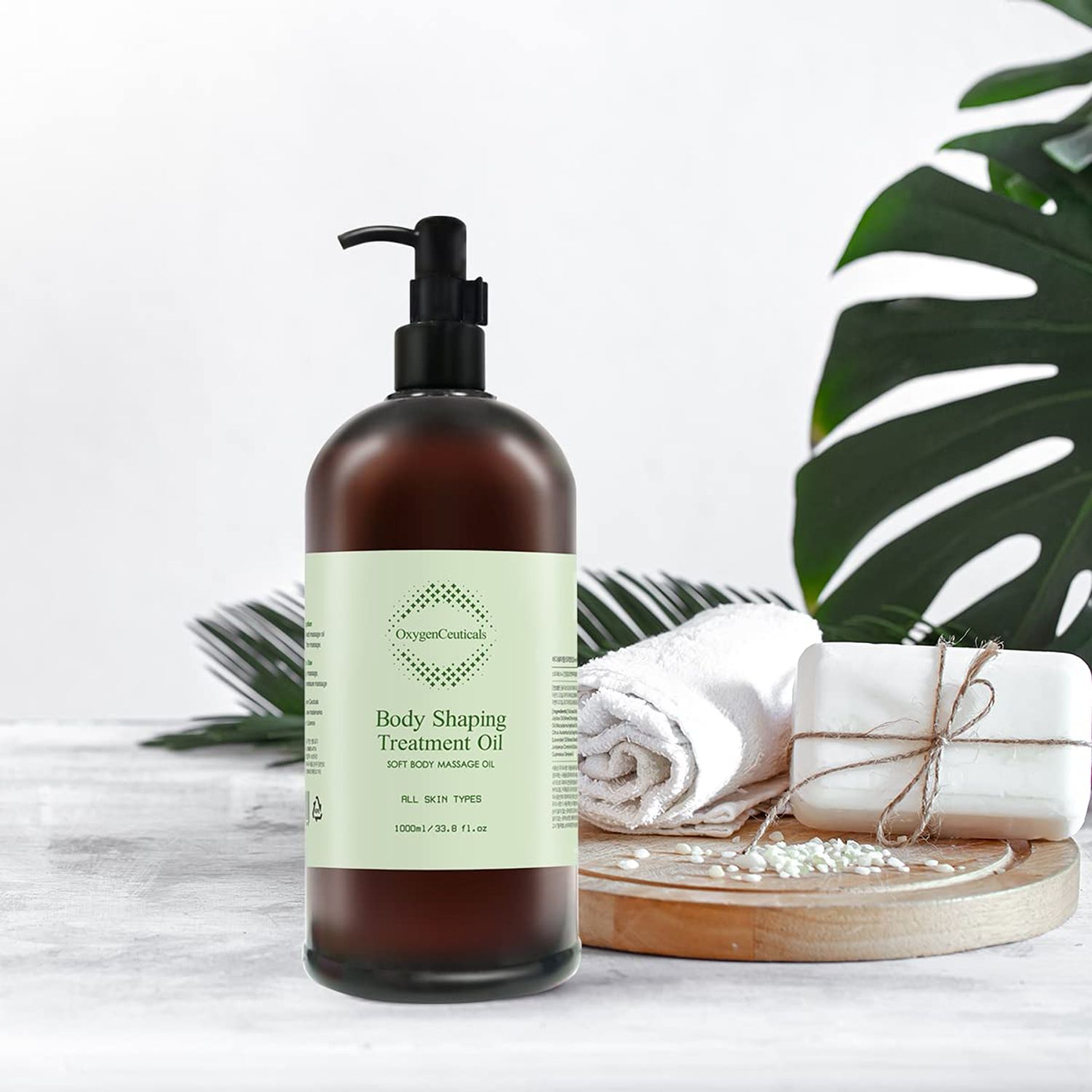 OxygenCeuticals Body Shaping Treatment Oil 1000ml(33.8 fl oz) | Professional body massage oil enriched with botanical extracts