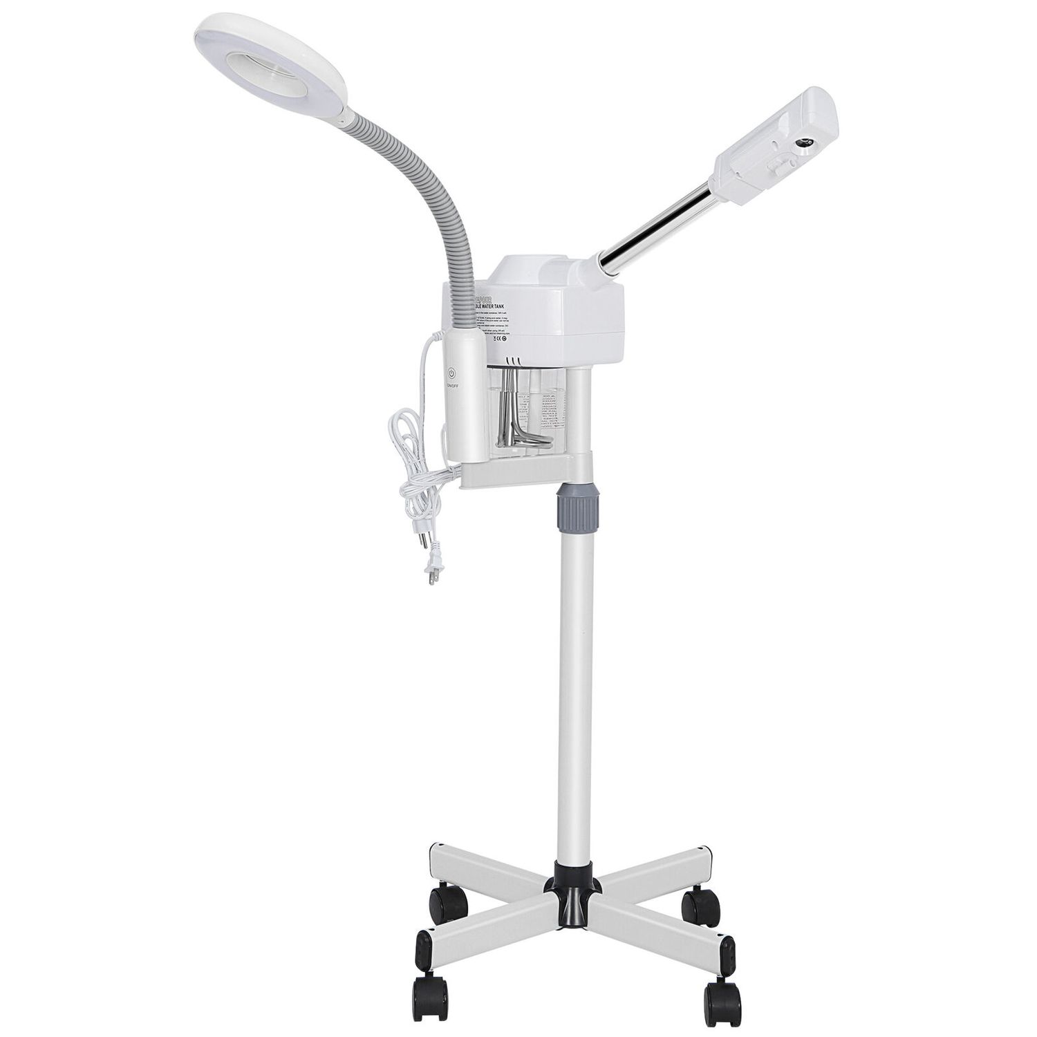 2 in 1 Professional Facial Steamer 5X LED Magnifying Lamp Facial Steamer