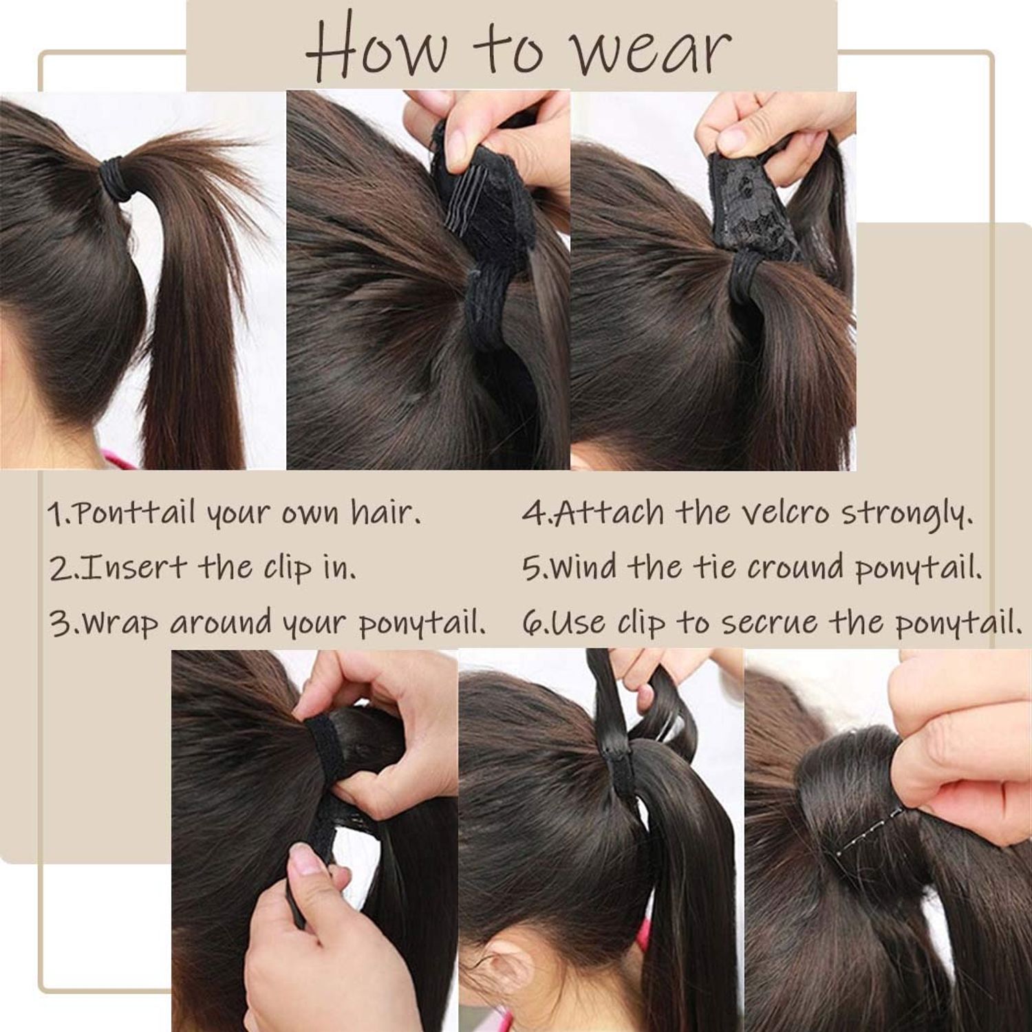 Gangel Ponytail Extension Curly Wavy Pony Tails Wrap Around Hairpiece Claw Synbthetic Clip in Hair Extensions Magic Paste Hair Wraps Hair Pony Tail for Women and girls(Pack of 1)Light Ash Brown(4-30)