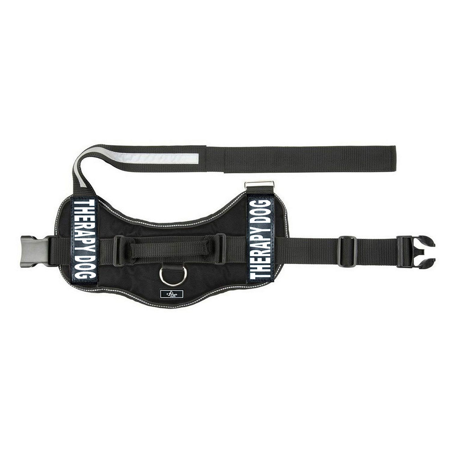 Therapy Dog Harness Service Working Vest Jacket,Purchase Comes with 2 Therapy Dog Reflective Removable Patches. Please Measure Dog Before Ordering.