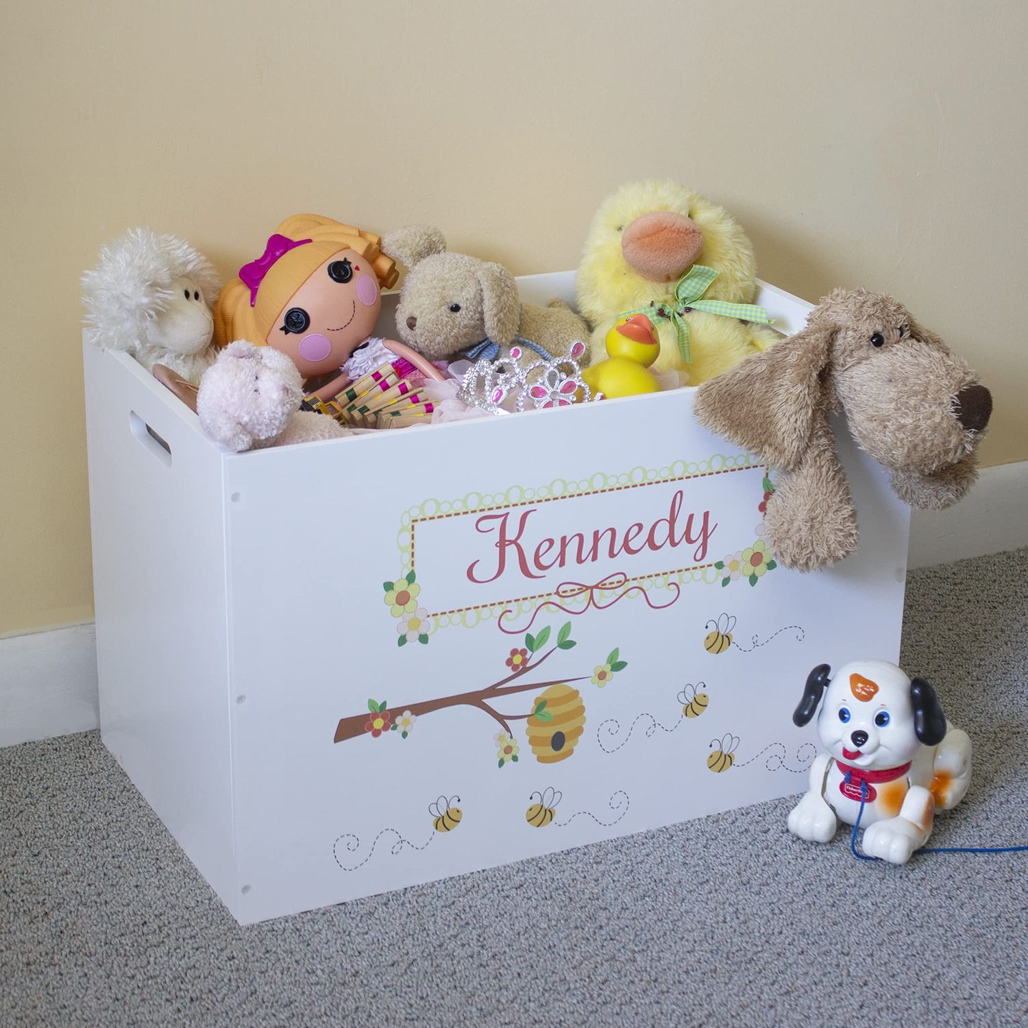 Personalized Toy Storage Box and Bin Newborn Gift (Mermaid)