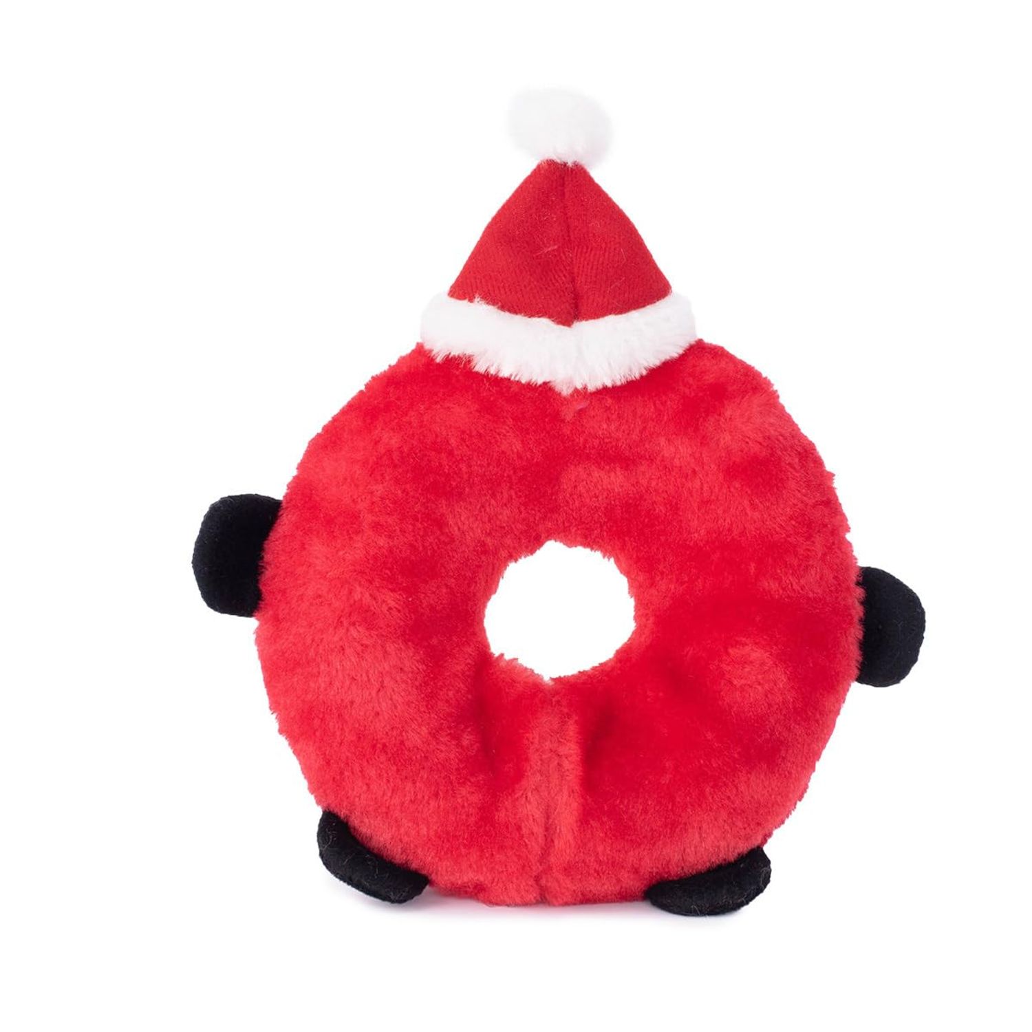 ZippyPaws - Holiday Donutz Buddies Squeaky Dog Toys - Santa