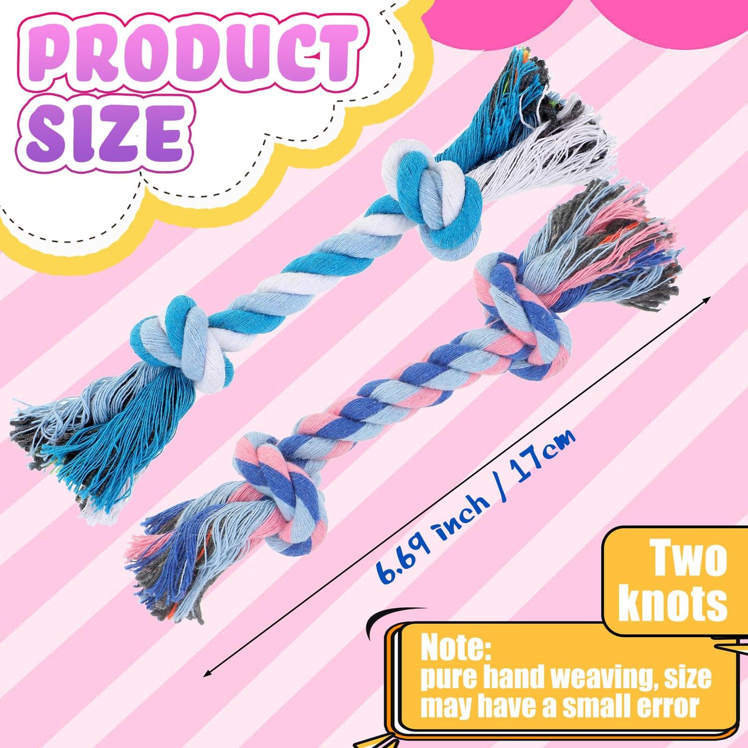 Paterr 12 Pcs Rope Dog Toys Multi Color Puppy Rope Toy Cotton Puppy Toys Dog Chew Rope Puppy Teething Toys for Small and Medium Dogs Puppies