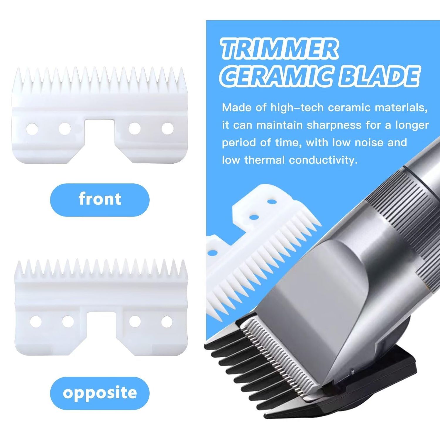 Upgraded Ceramic Cutter Fit for Andis Oster Wahl AG/A5 Clipper Blades(Most) Pet Hair Clipper Cutter Replacement