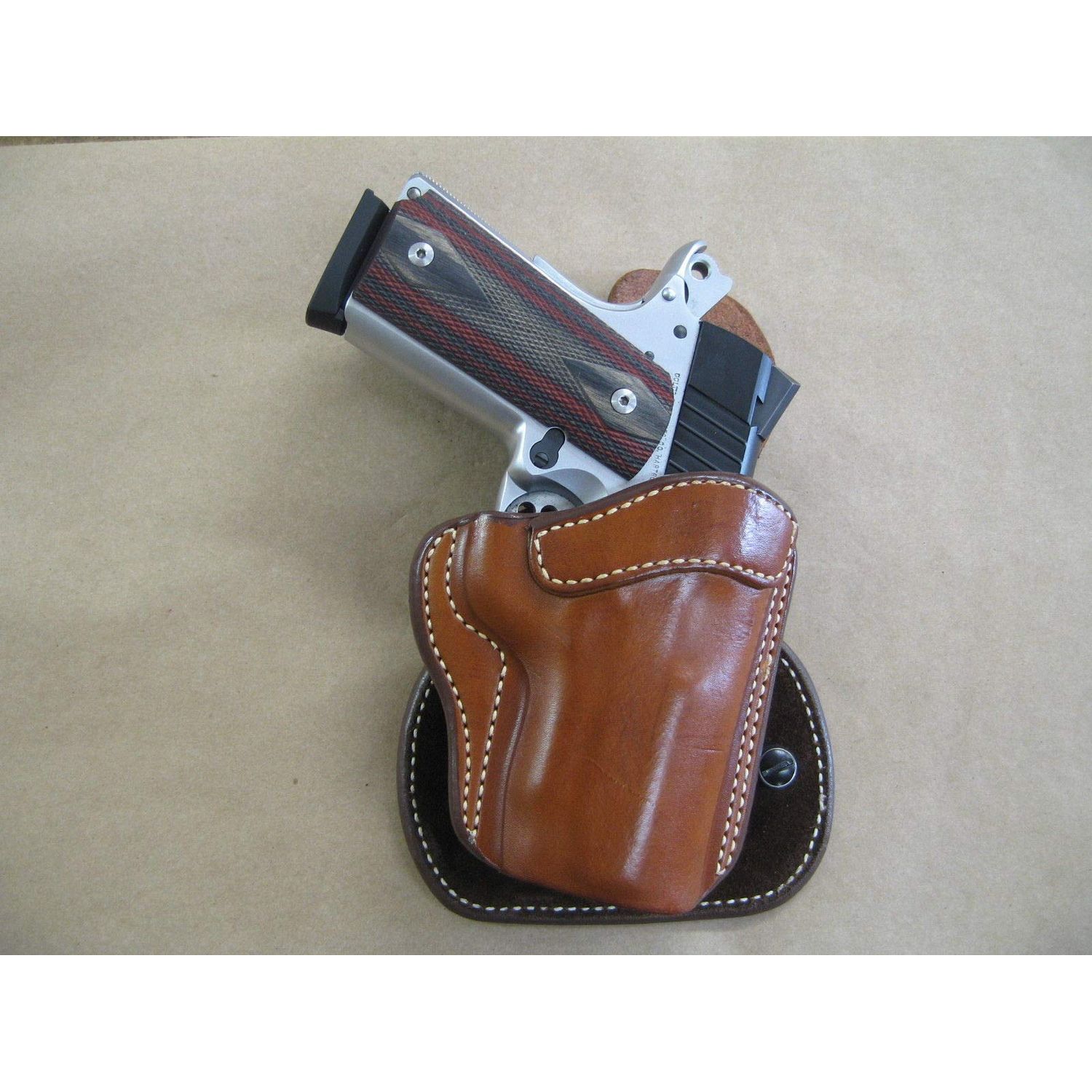 Azula All Leather Molded Paddle Holster CCW OWB for Springfield XDS 3.3" Barrel Pistol Black RH