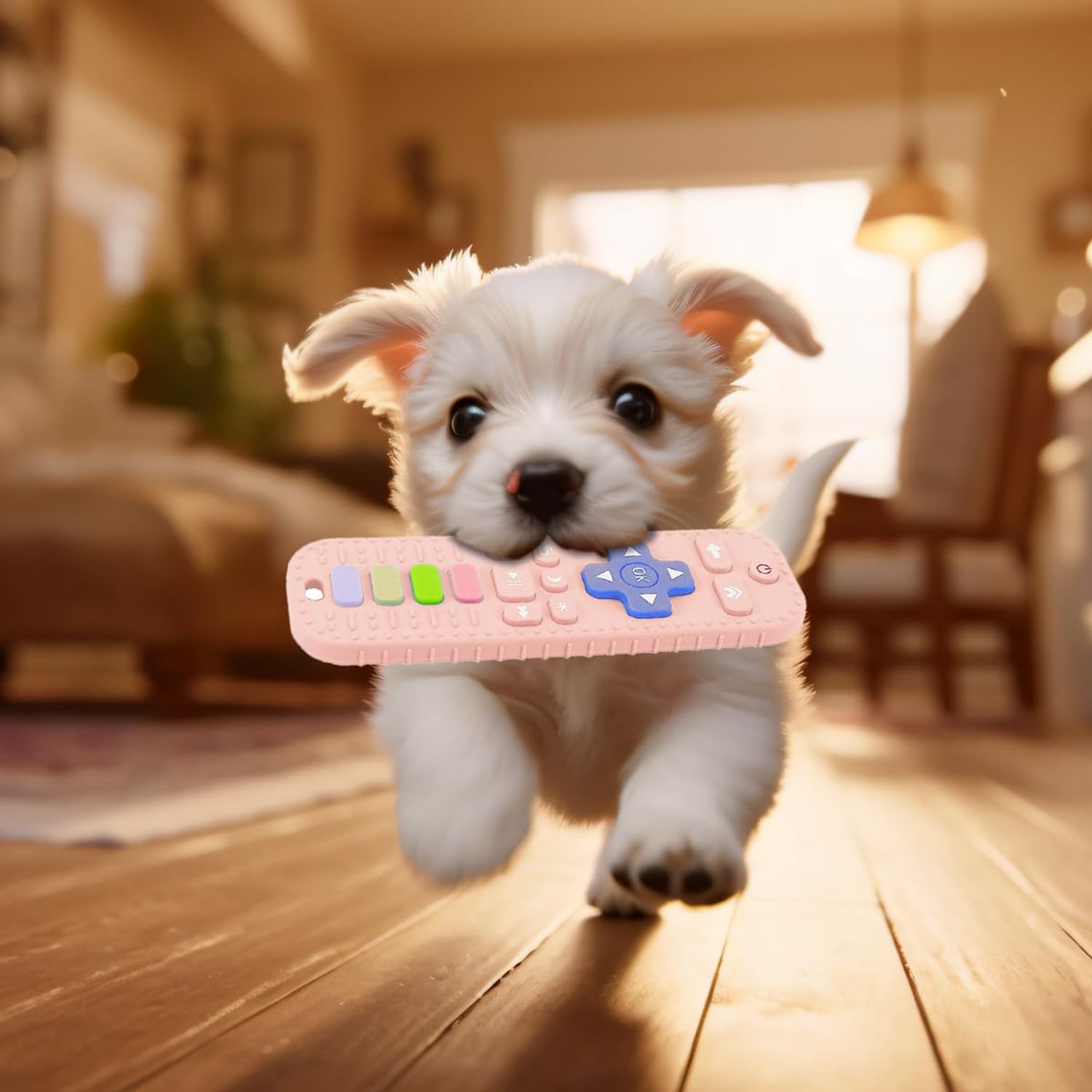 HAISENGO 2 PCS Dog Teething Toys Dog Chew Toys TV Remote Remote Control Shape Teether for Dog Training and Cleaning Teeth Interactive Dog Toys for Small Medium Dogs