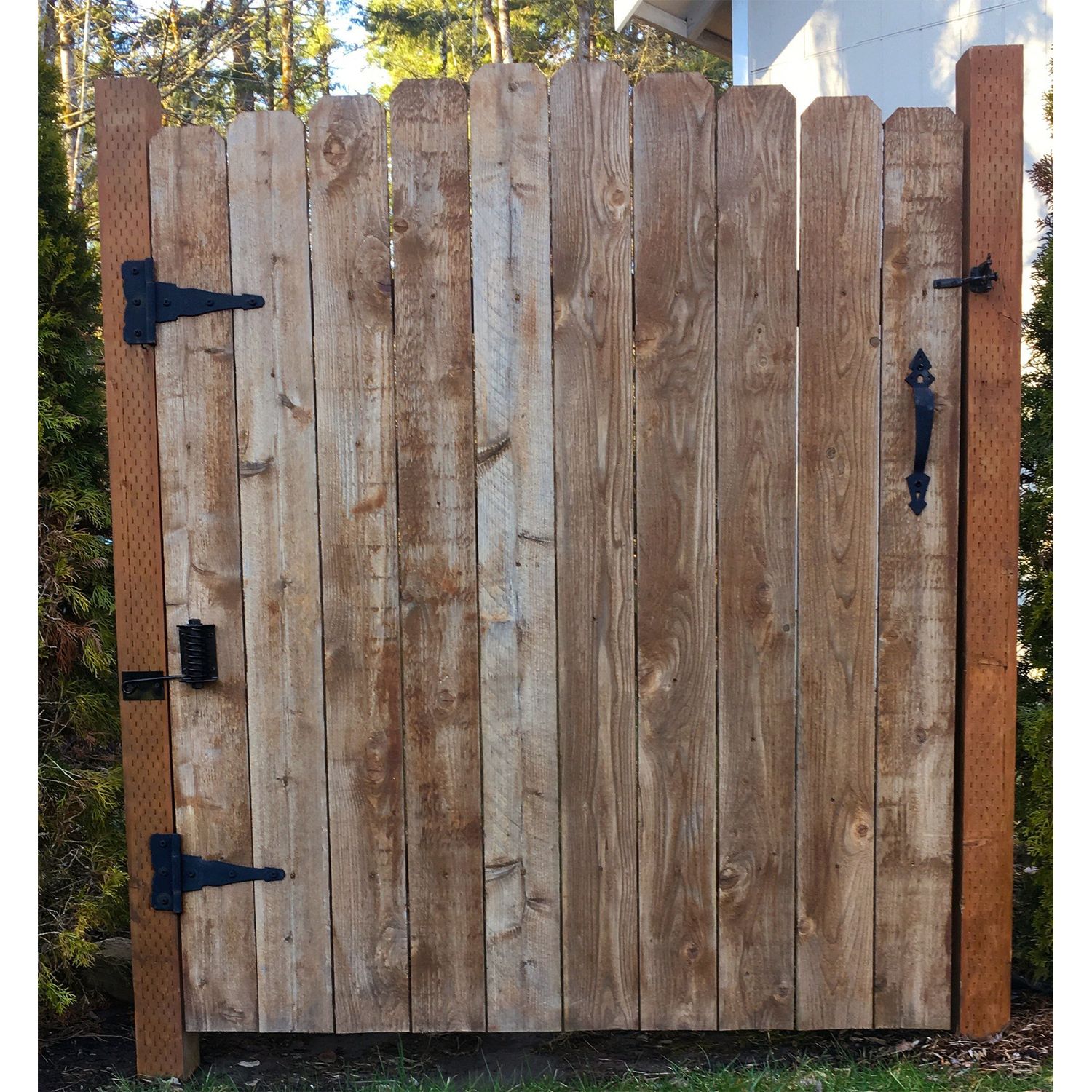 Gate Shut - Flat Gate Closer, Powder Coated, Self Closing Adjustable Gate Closer for Wood and Vinyl Gates, Works Great for Yard, Pool and Dog Gates, Outdoor Gate Spring – Made in USA
