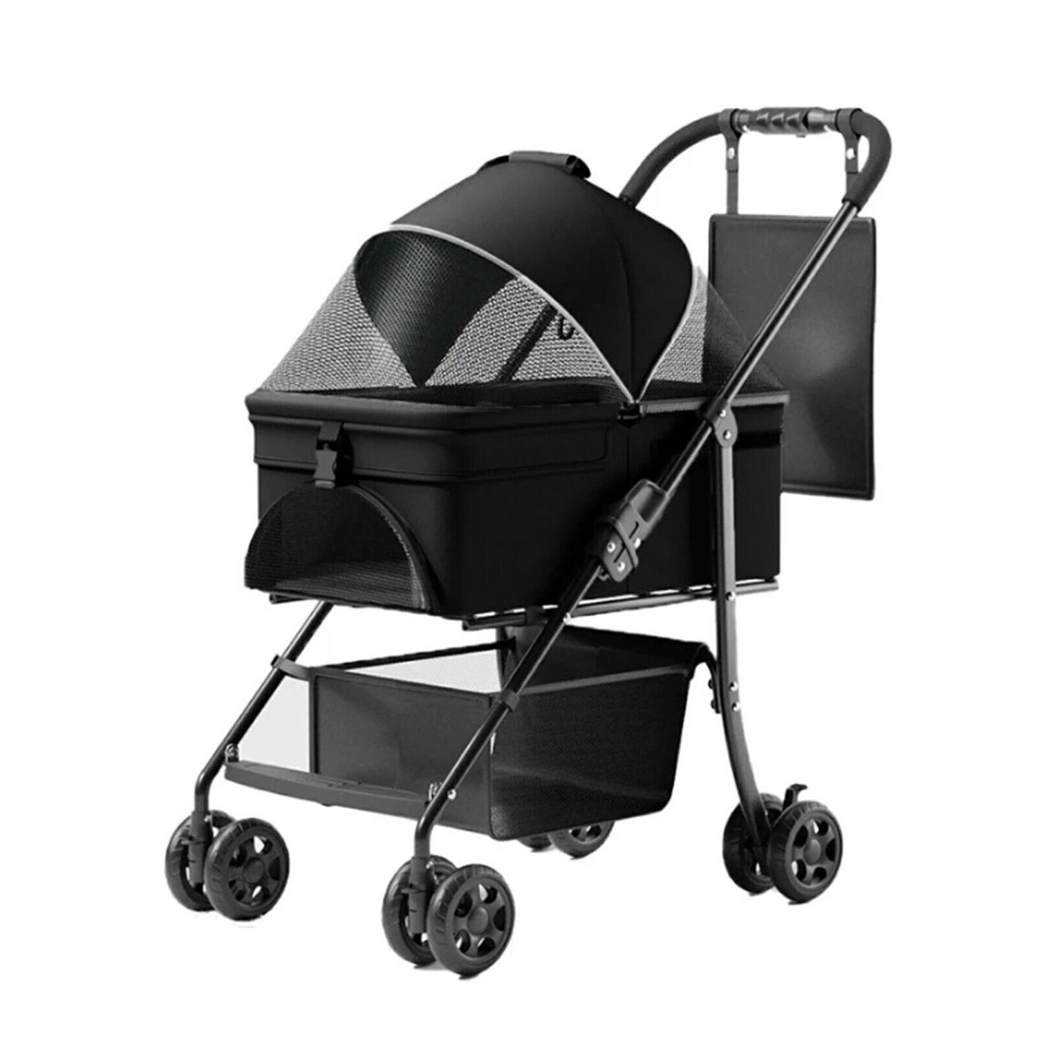 3 in 1 Multifunction Folding Pet Stroller for Dog/Cat + Carrier + Car Seat