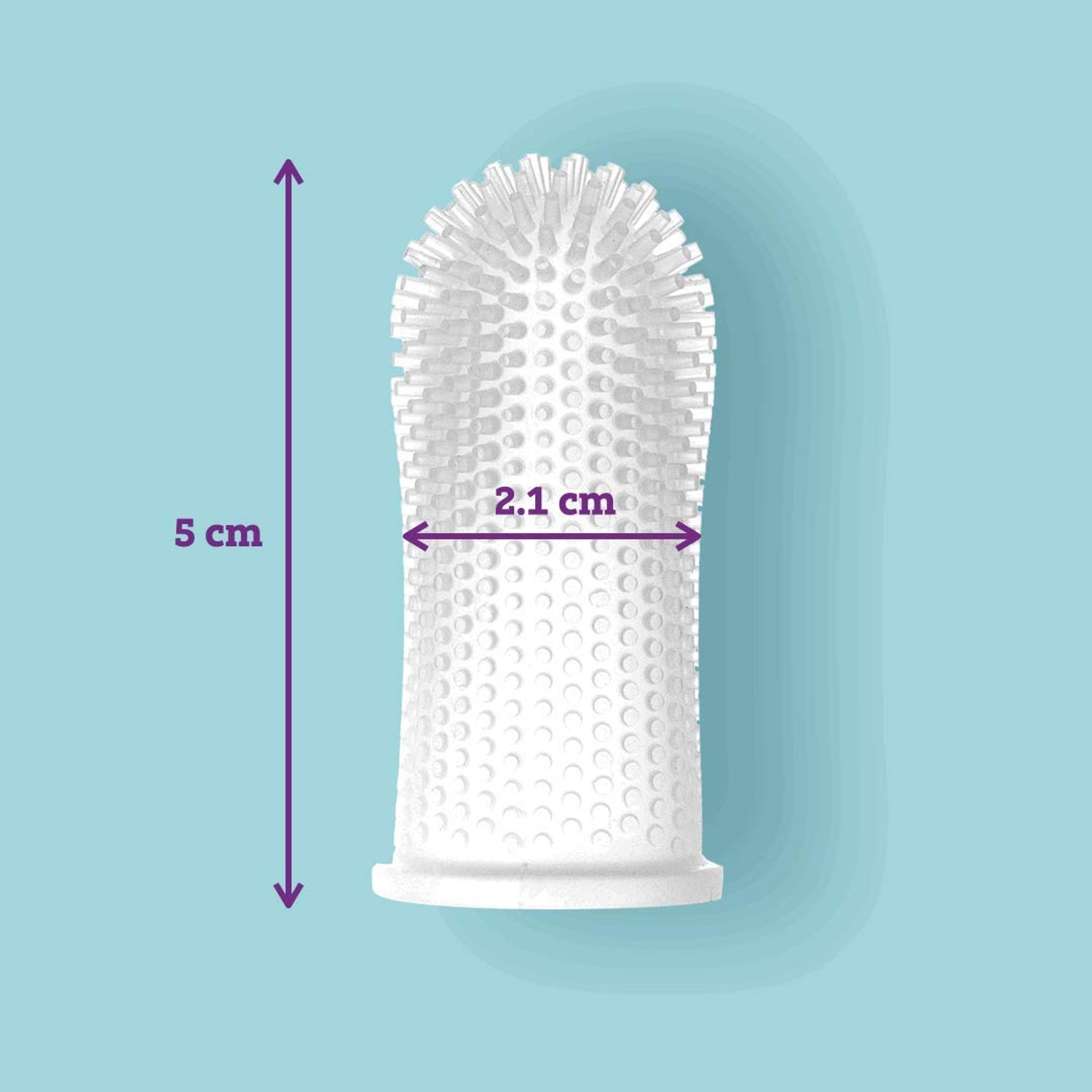 360º Bristle Silicone Baby Finger Toothbrush, 100% BPA Free for Toddlers and Infants 3 Months and Up, Full Surround Design for Teeth and Gum Cleaning; 2 Sets of Finger brushes – Clear