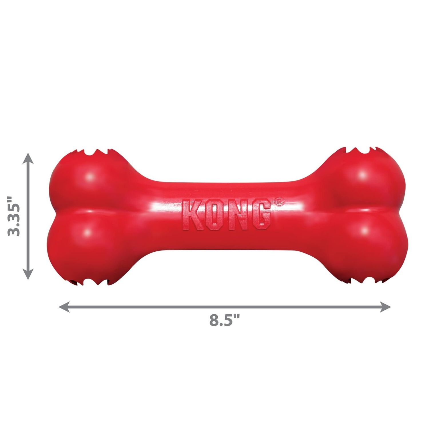 KONG Goodie Bone Durable Chew Toy for Dogs Stuffable Red Rubber Toy 1 Pack