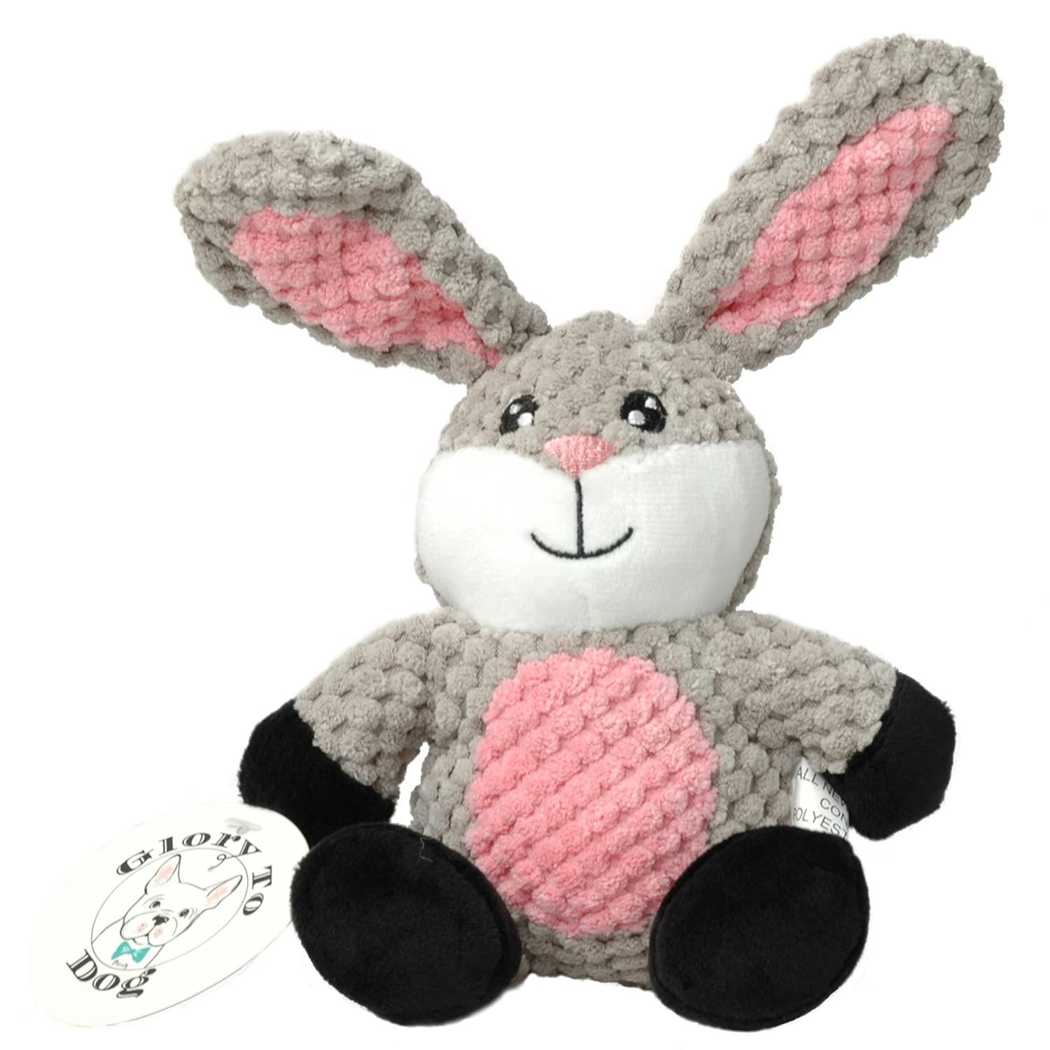 Glory To Dog Barnyard Rabbit Plush Small Dog Toy