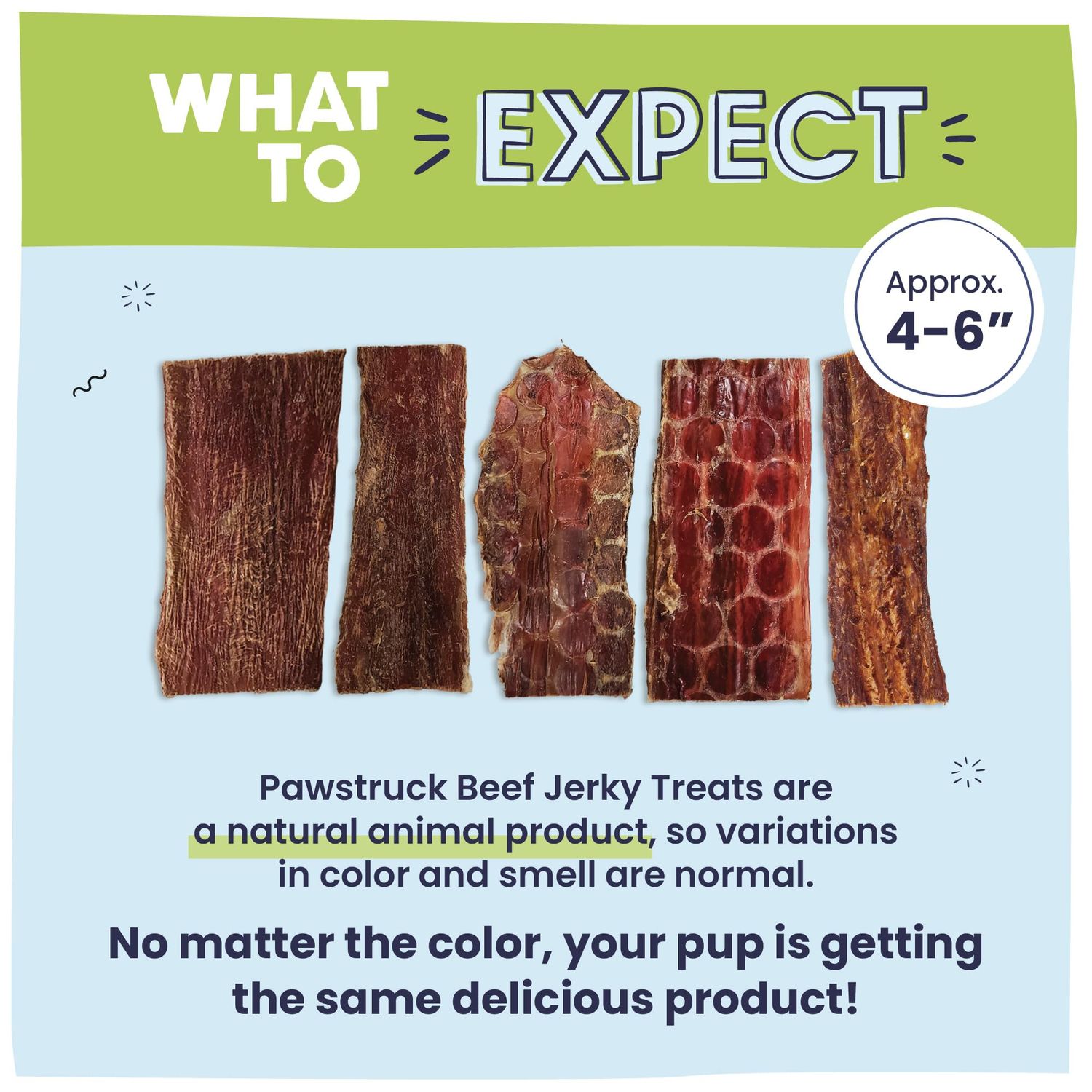 Pawstruck Premium Beef Jerky Dog Treat Chews, Medium 4"-6" Strips - Hip Joint Health Naturally Rich in Glucosamine & Chondroitin No Added Preservatives - 15 Count (Pack of 1) - Packaging May Vary