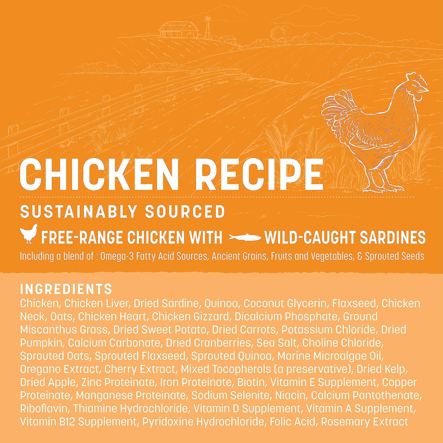 Earth Animal Wisdom Air Dried Dog Food | Chicken Recipe Premium Natural Dog Food | All Breeds & Ages | Made in The USA | 2 Pound Bag