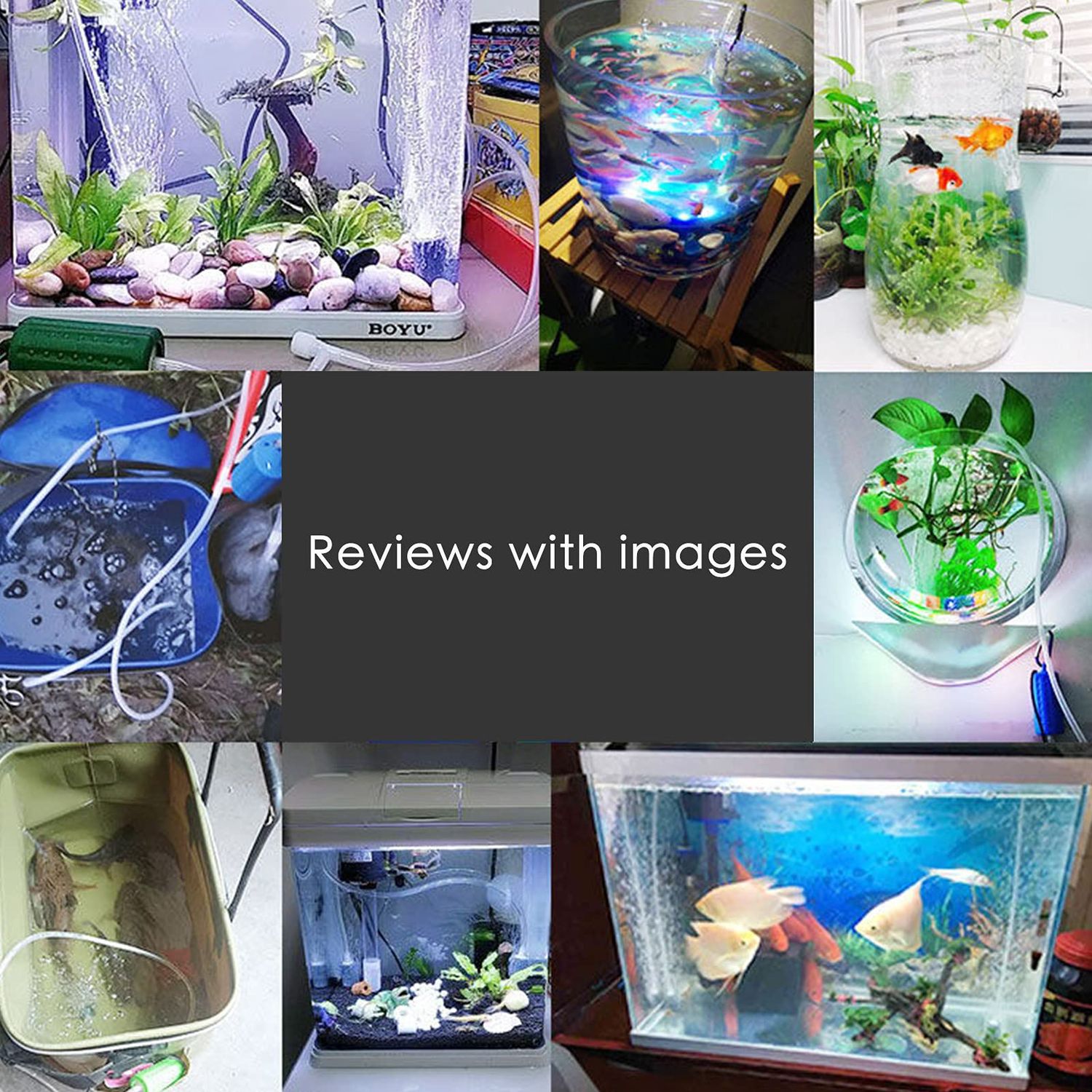 USB Fish Oxygen Air Pump Aquarium Ultra Quiet Oxygen Pump for Fish Tank with Hanging Buckle - Black