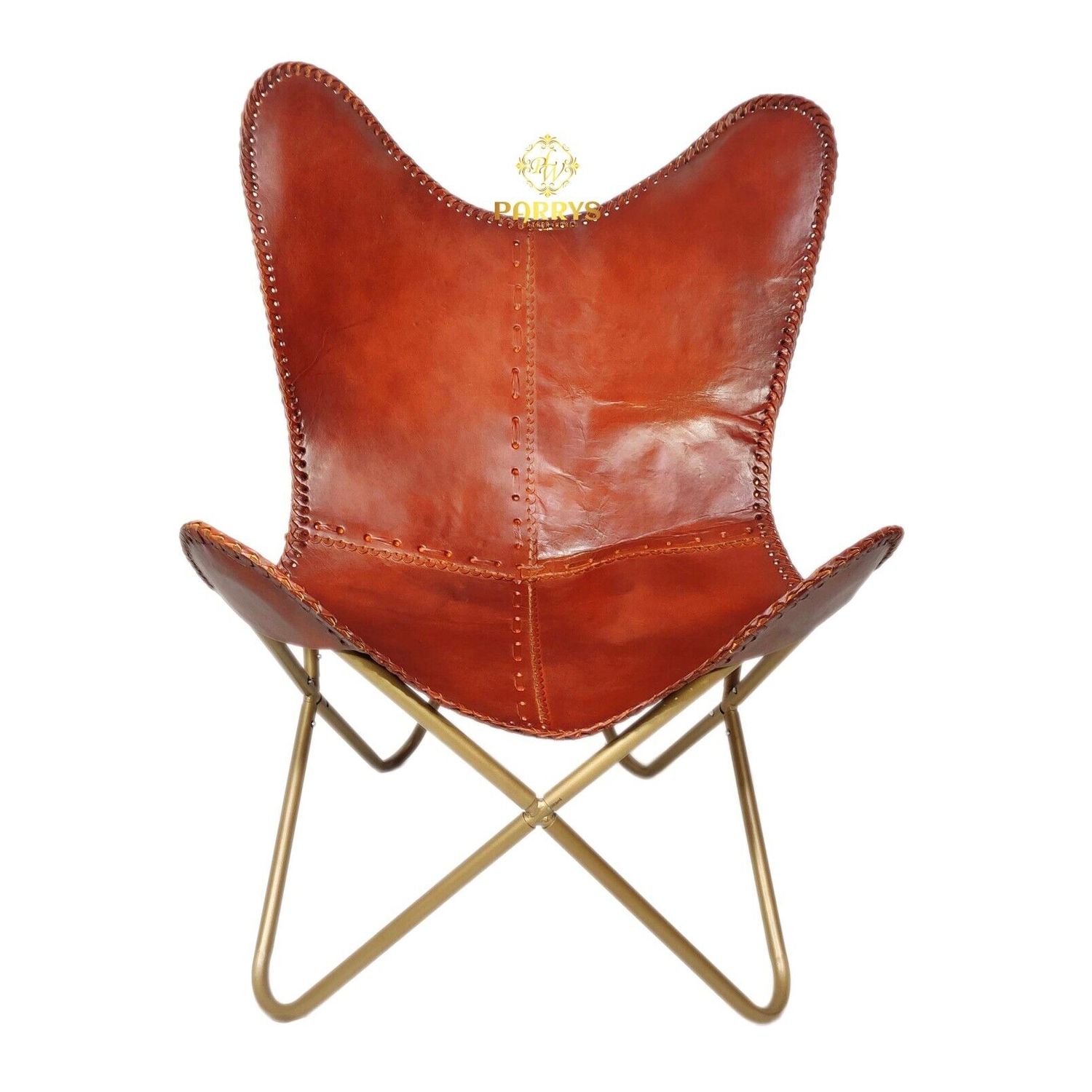 Home & Office Relaxing Leather Butterfly Chair With Ottoman (Footstool)