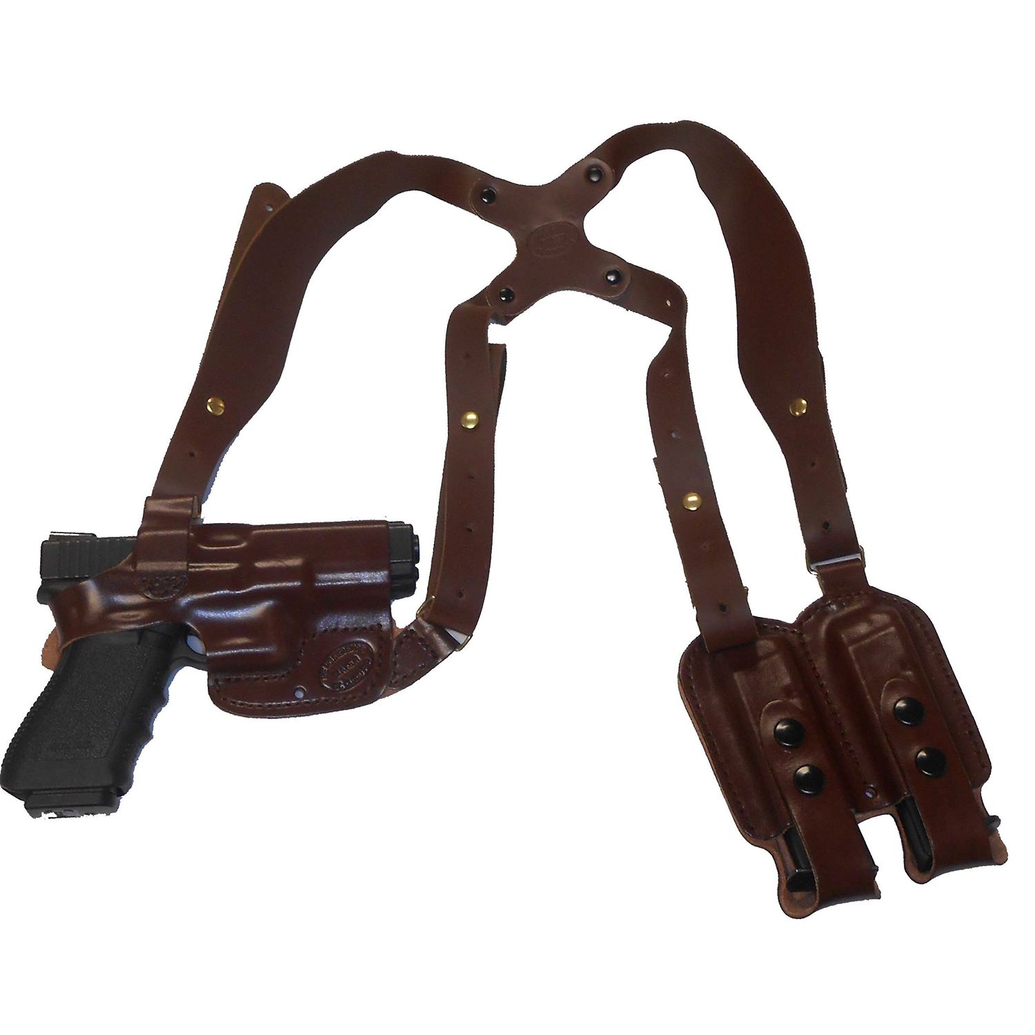 FN 5.7 Five Seven Leather Shoulder Gun Holster Horizontal RH Right Hand Black Concealed Carry