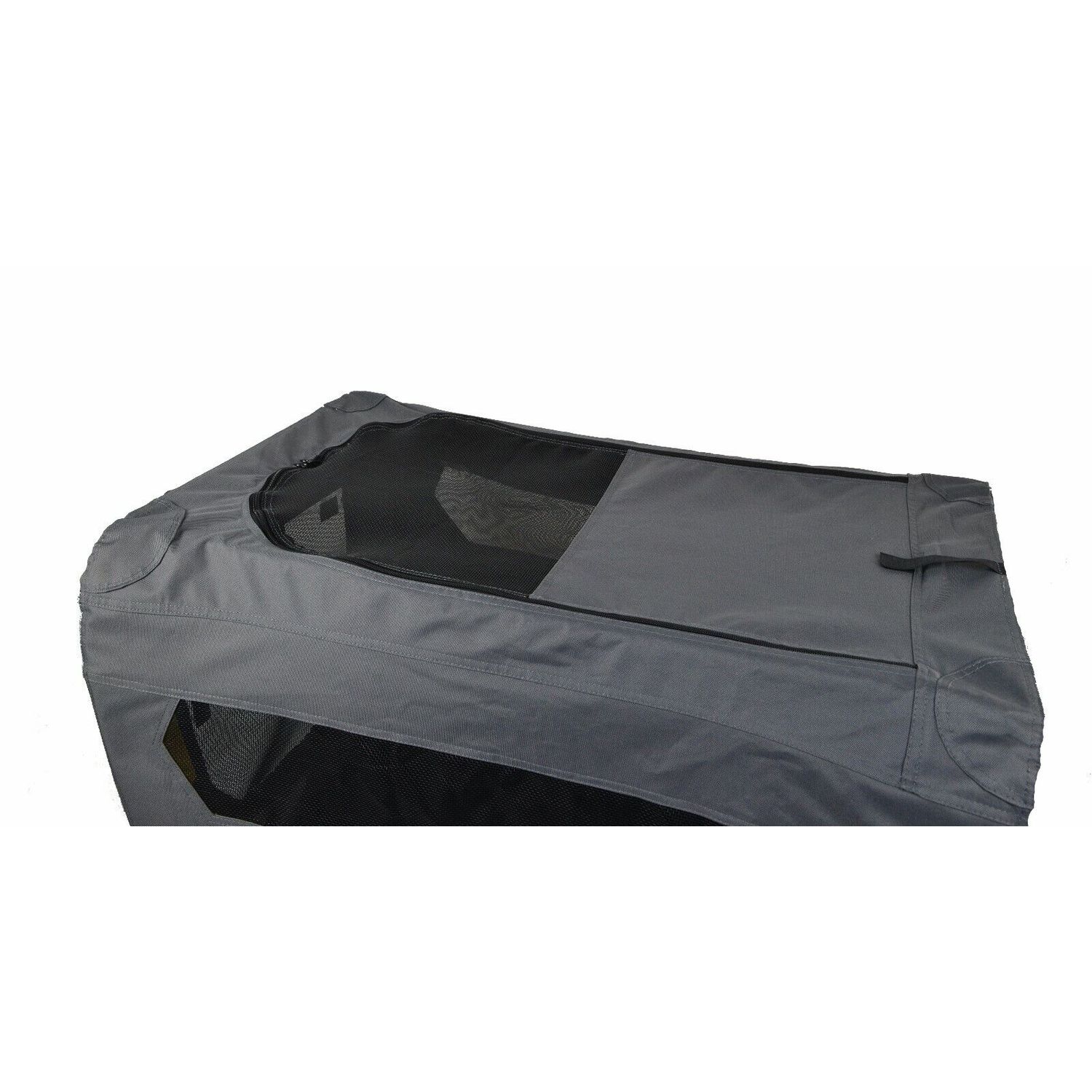 Large Grey Soft Sided Portable Dog Crate Lightweight Travel Collapsible