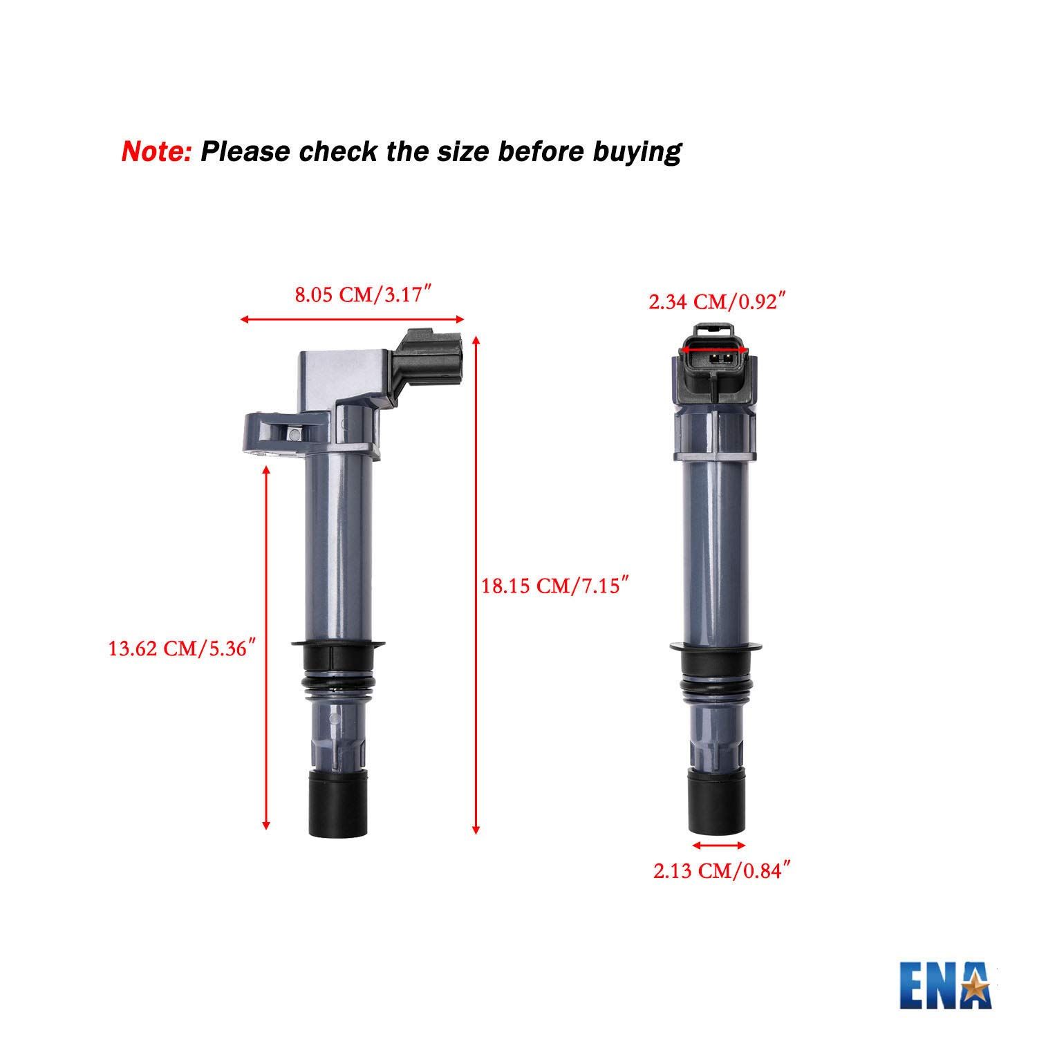 ENA Set of 6 Ignition Coil Pack Compatible with Dodge Jeep Mitsubishi Aspen Dakota Durango Ram 1500 Nitro Cherokee Commander Liberty Raider 3.7L 3.9L 4.7L V6 V8 Replacement For UF270 UF399 UF297 C1231