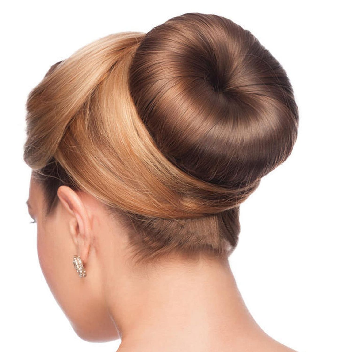 MeetFavorite Hair Bun Maker，Donut Bun Maker，Hair Bun Shaper Set (2 large, 2 medium and 2 small) ，10pieces Hair Elastic Bands, Hair Pins, (Beige)