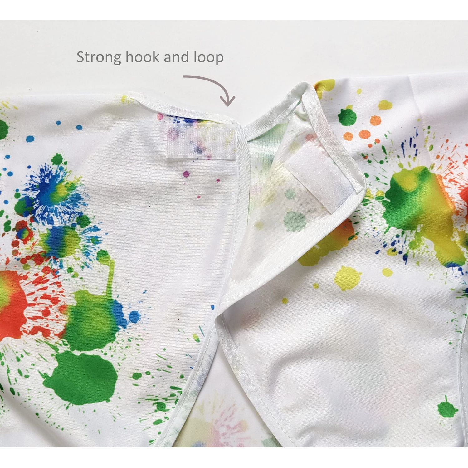Madrona Brands Toddler Art Smock & Baby Bib Fits Kids 1-3 Years | Full Sleeve Waterproof Crafts Cover, Paint Apron
