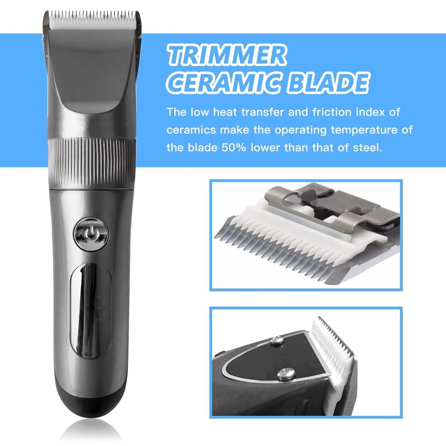 Upgraded Ceramic Cutter Fit for Andis Oster Wahl AG/A5 Clipper Blades(Most) Pet Hair Clipper Cutter Replacement