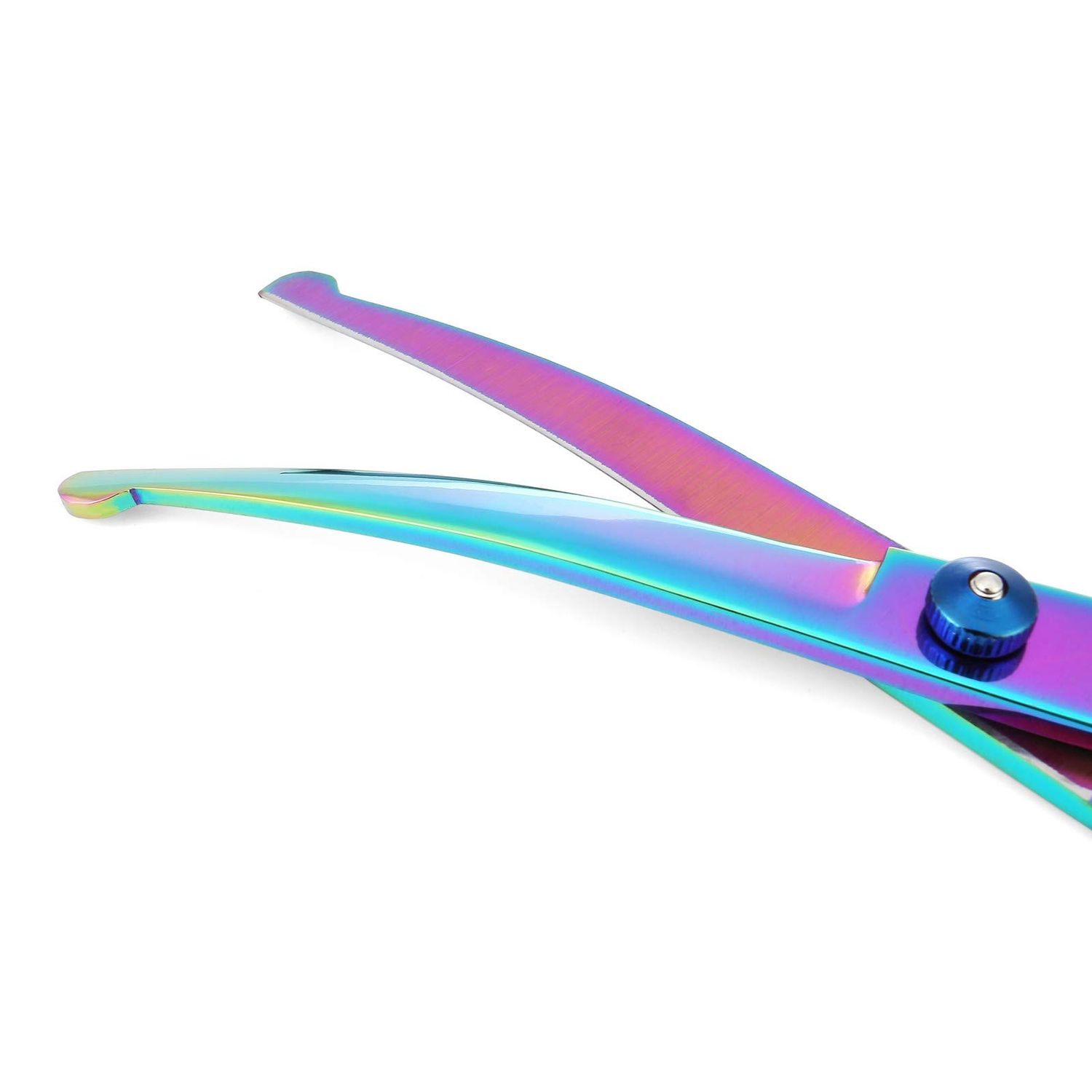 Mogoko Cat Dog Curved Scissors with Safe Round Tip, Stainless Steel Pet Grooming Shears