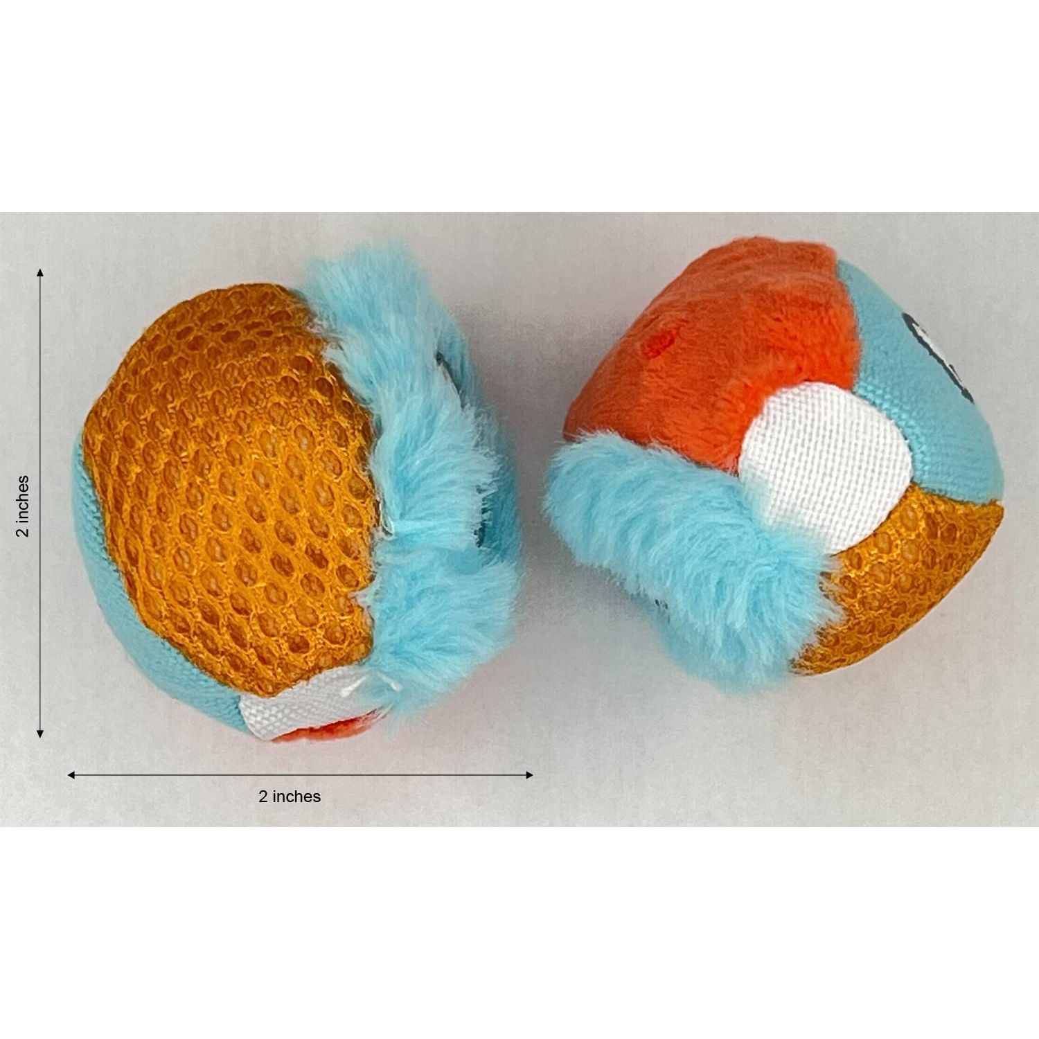 Glory To Dog Small Soft Ball Plush Dog Toy Chewable Plush Squeaky Ball Stuffed with Fluff for Puppies and Small and Medium Breeds 2-Pack