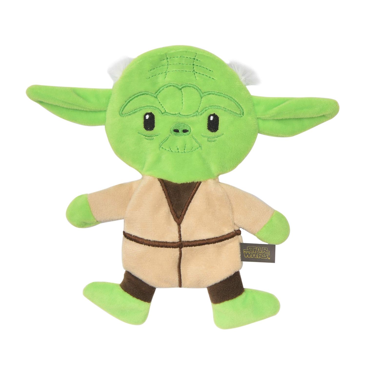 Star Wars Dog Toy Yoda 5 Inch Plush Flattie Dog Toy - Small Yoda Dog Toy, Small Dog Chew Toy for All Dogs - Flat Dog Toy, Stuffingless Dog Toy for Pets
