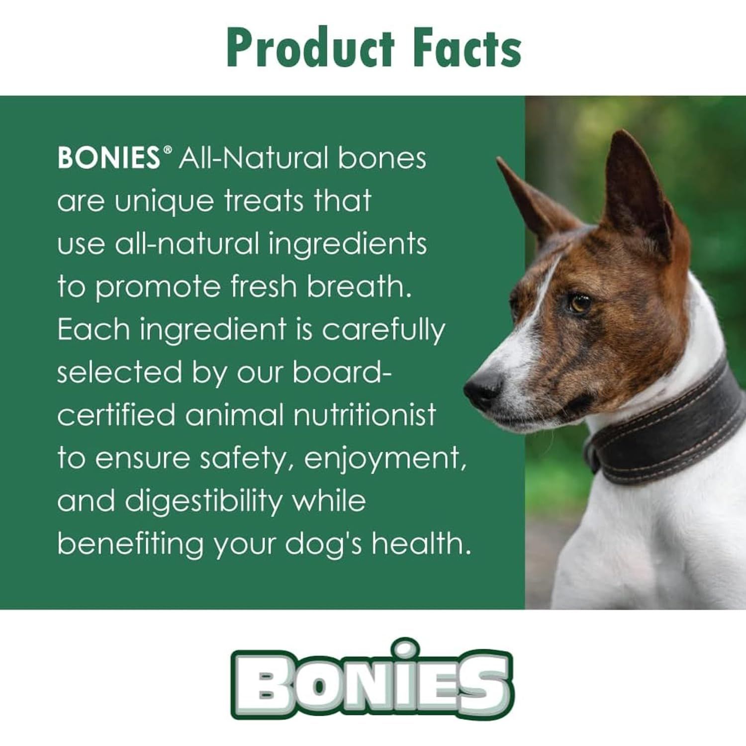 Bonies Natural Calming Formula Dog Treats, Contains Chamomile & Lavender, Help Anxiety, Excessive Barking & Trembling, Chicken Flavor, Medium, 8 Bones