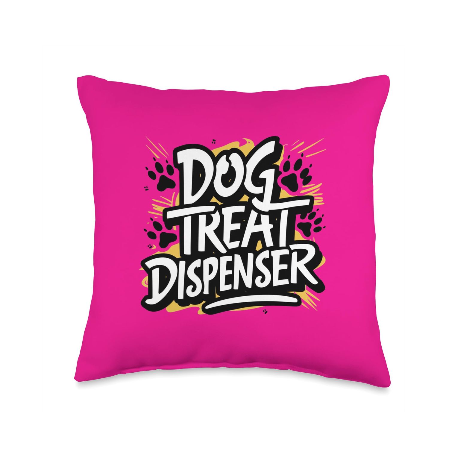Dog Treat Dispenser Dog Spoiling Humor Canine Enthusiast Throw Pillow