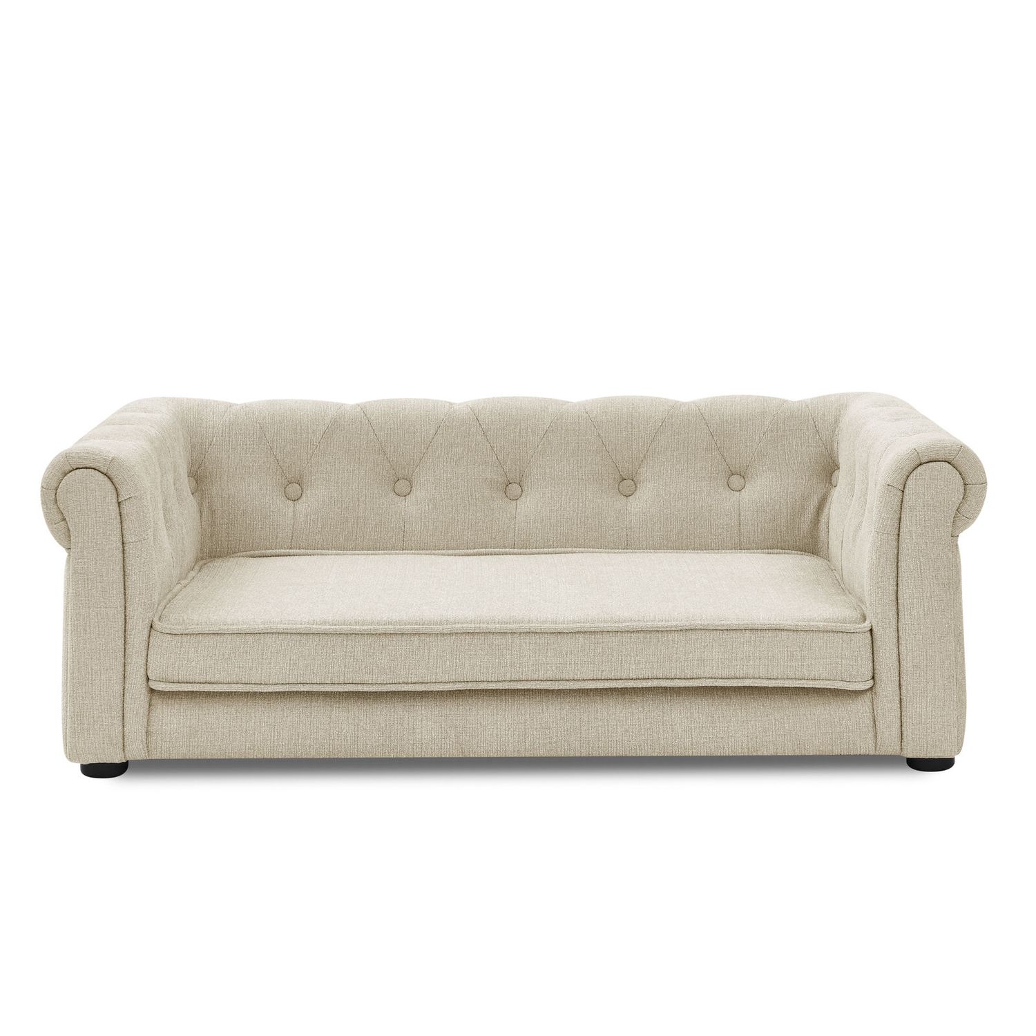 Modern Rectangle Dog Bed for Medium Large Dogs Dog Sofa Beds Pet Couch Bed Beige