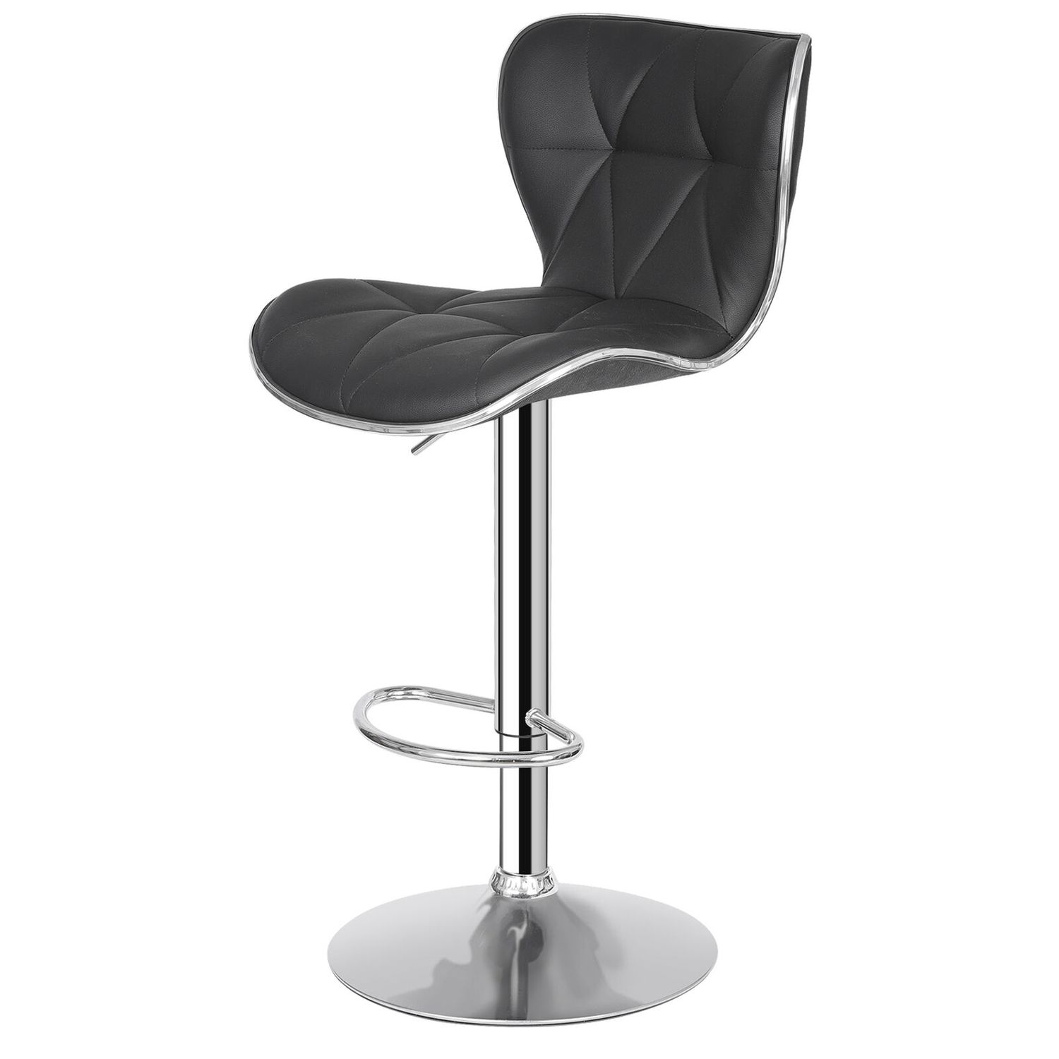 Shell Bar Stools Set of 4 Adjustable Height Swivel Bar Stools Dining Chairs Home