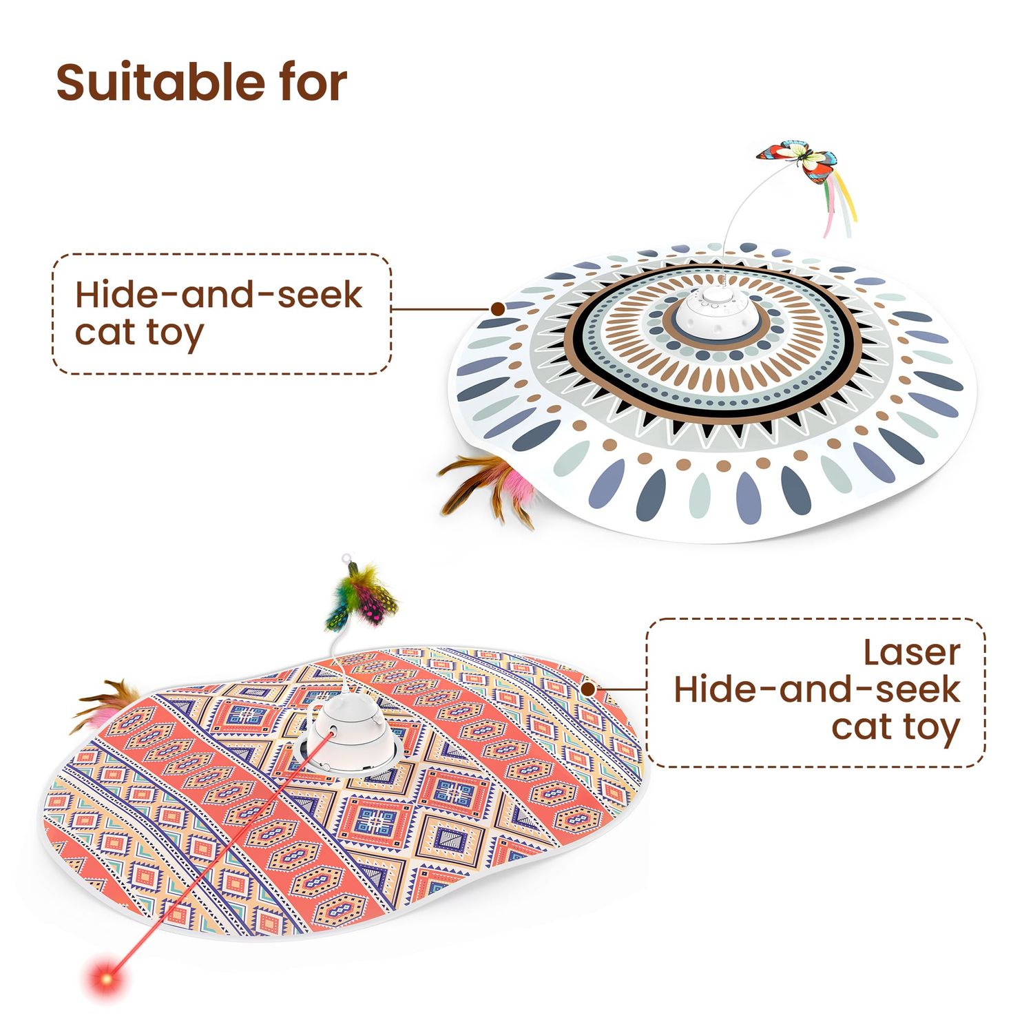 6 Pcs Attachment Refills for The Down Part of Potaroma Hide and Seek Cat Toy