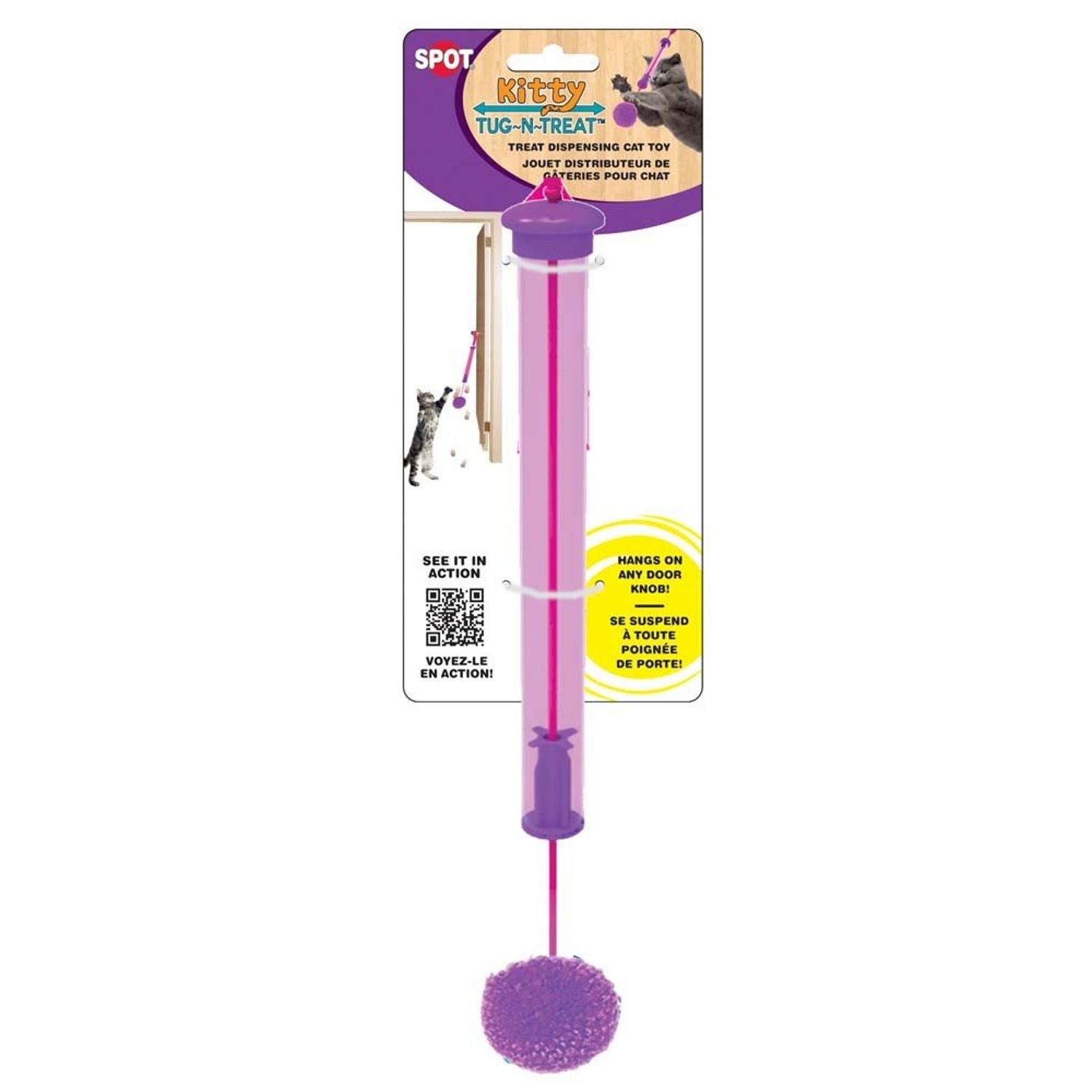 SPOT Ethical Pets Kitty Tug 'N Treat 20" Cat Toy with Catnip