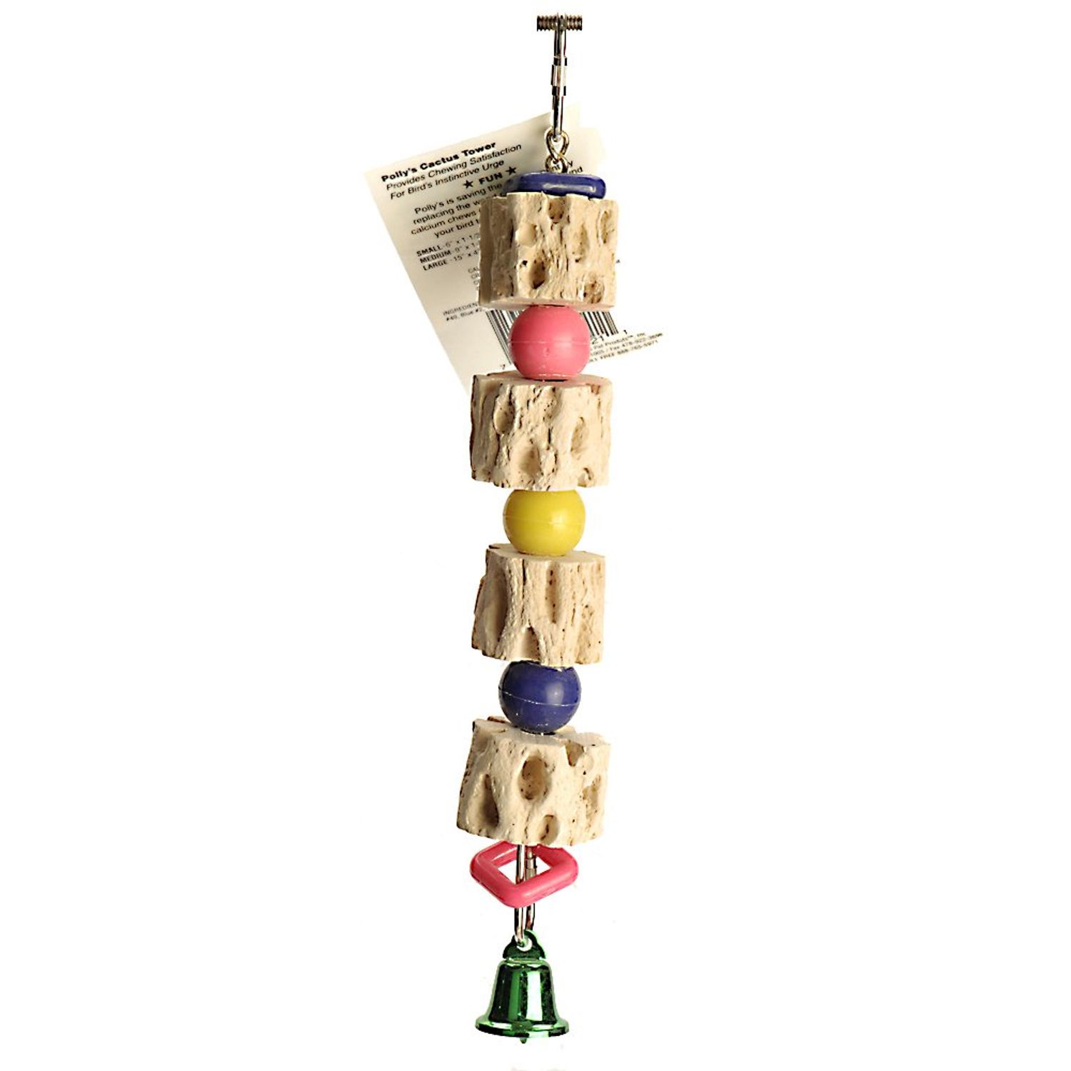 Polly's Cactus Tower Pet Bird Toy, Small