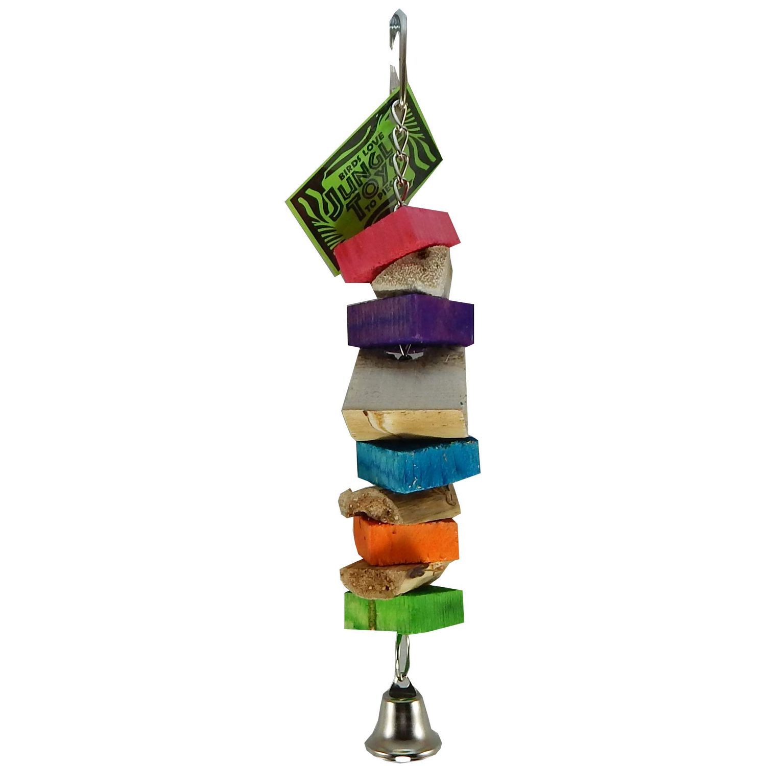 Jungle Toys Yucca Bell Bird Toy for Parakeets, Parrotlets, Cockatiels & Lovebirds