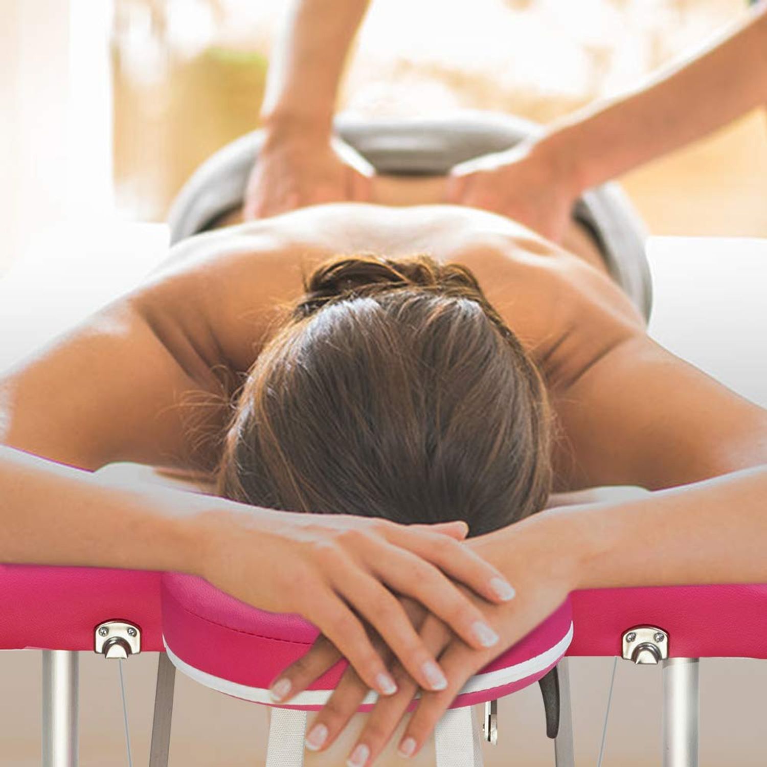 YYAO Massage Table 73 Inch Aluminum alloy Portable Height Adjustable 2 Fold Professional Massage Bed W/Carry Case Spa Bed Beauty Salon Bed